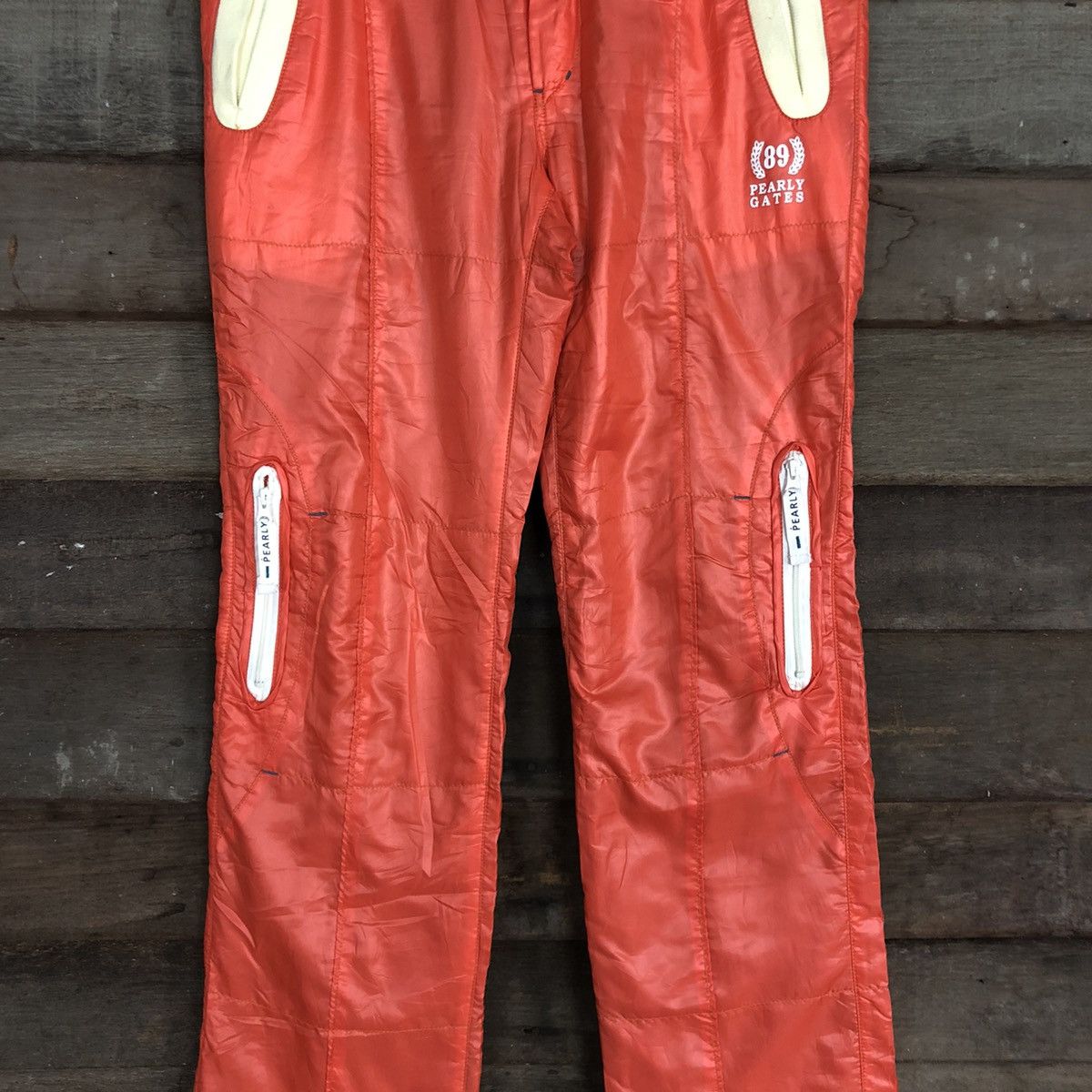 Japanese Brand Pearly Gates Orange sport winter Multipocket Pants #3004 Size US 29 - 4 Thumbnail