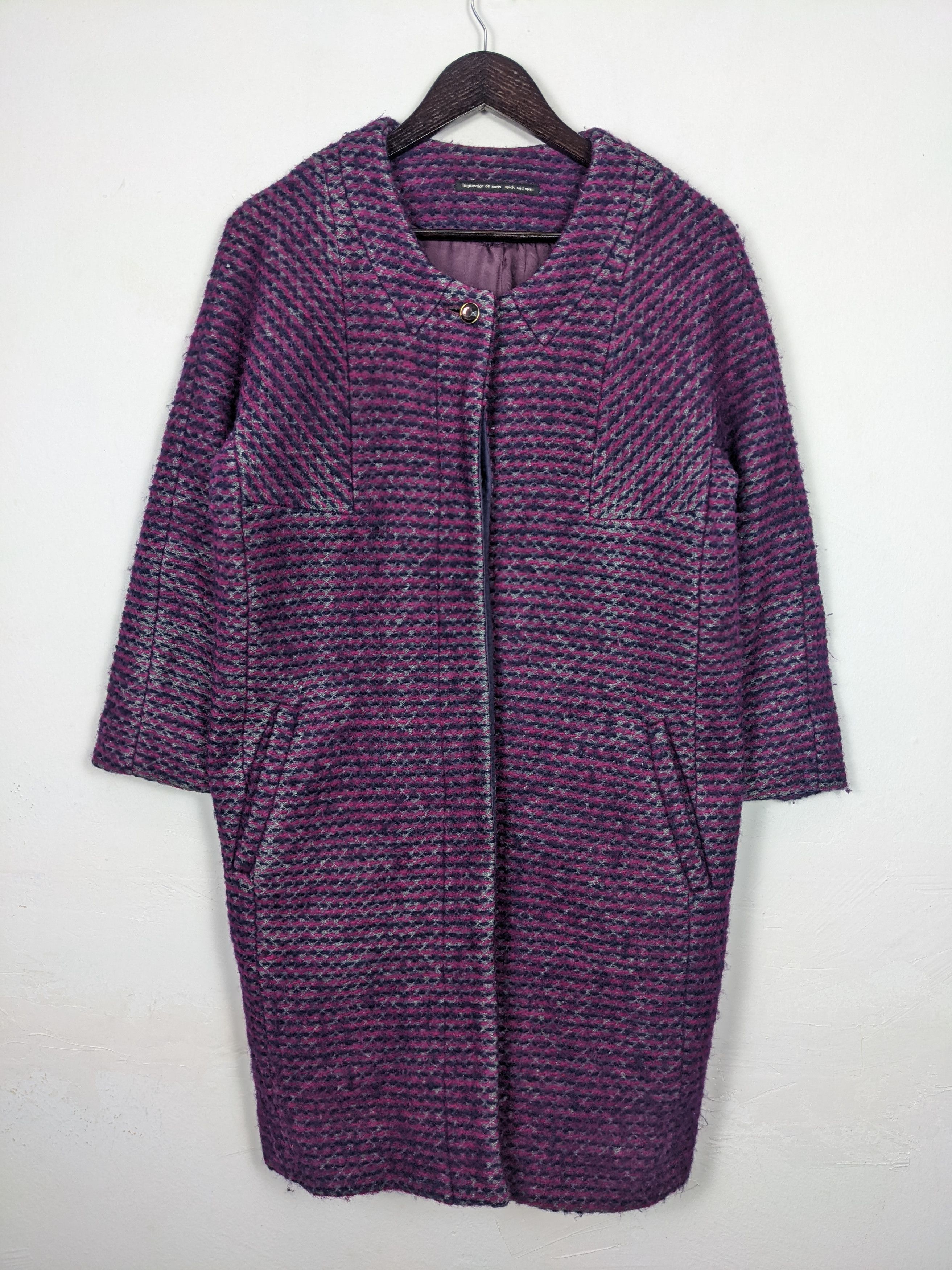 Japanese Brand Vintage Japanese Brand Wool Long Jacket J0165 Size S / US 4 / IT 40 - 1 Thumbnail