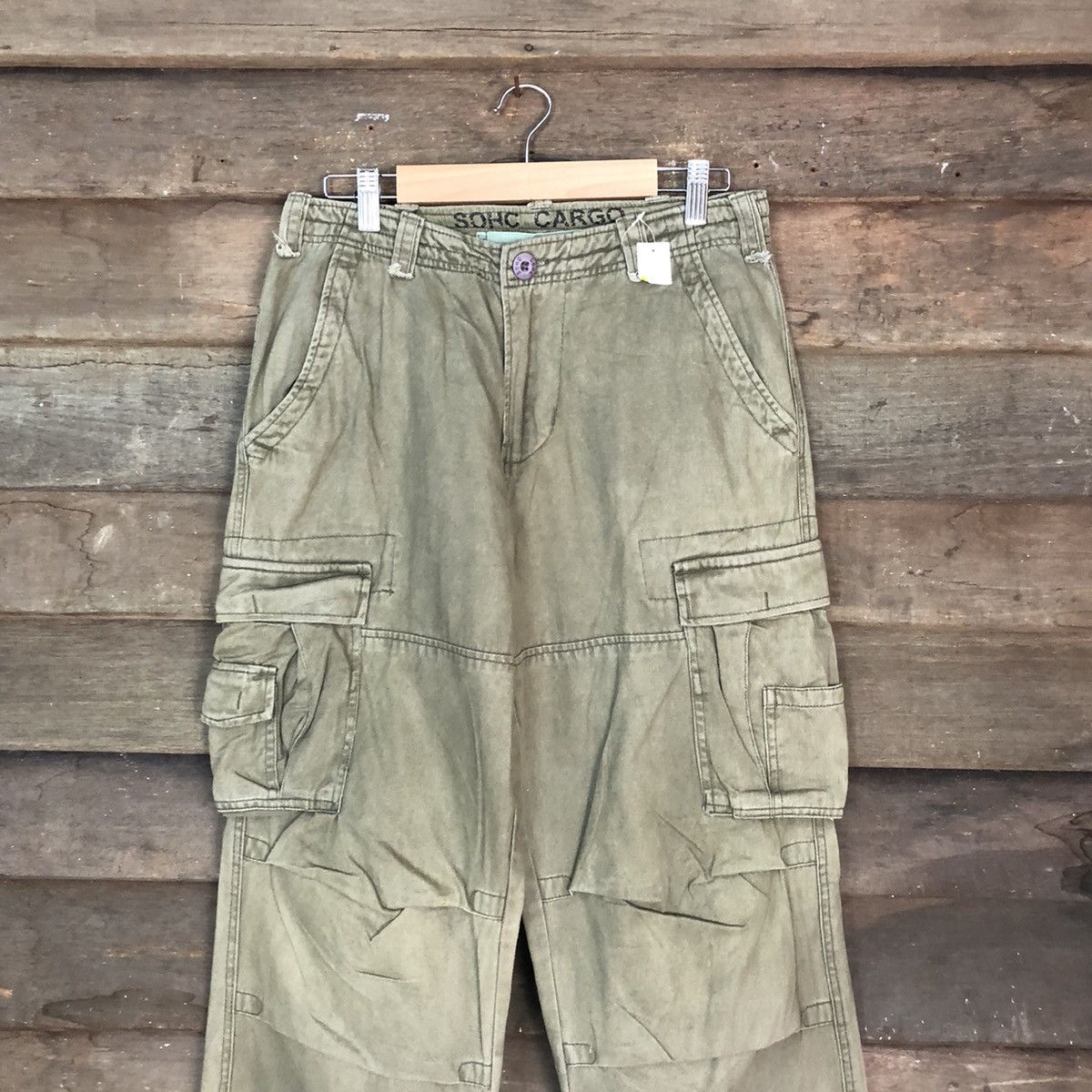 Faded Glory DLL SOHC Green faded utility tactical Cargo Pants #1365 Size US 30 / EU 46 - 2 Thumbnail