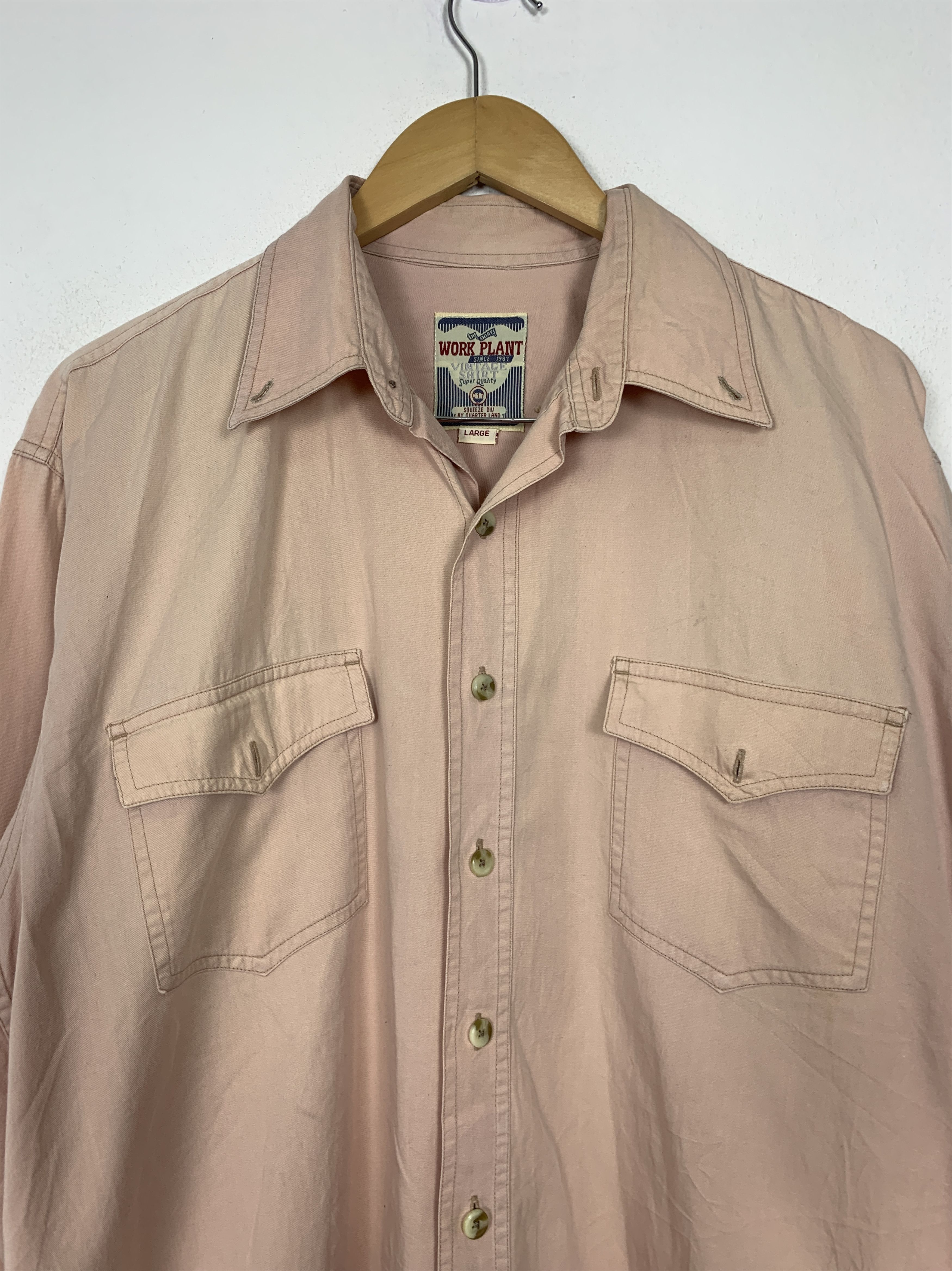 Japanese Brand × Vintage Vintage Work Plant Button Up Shirts Size XXL / US 16-18 / IT 52-54 - 2 Thumbnail