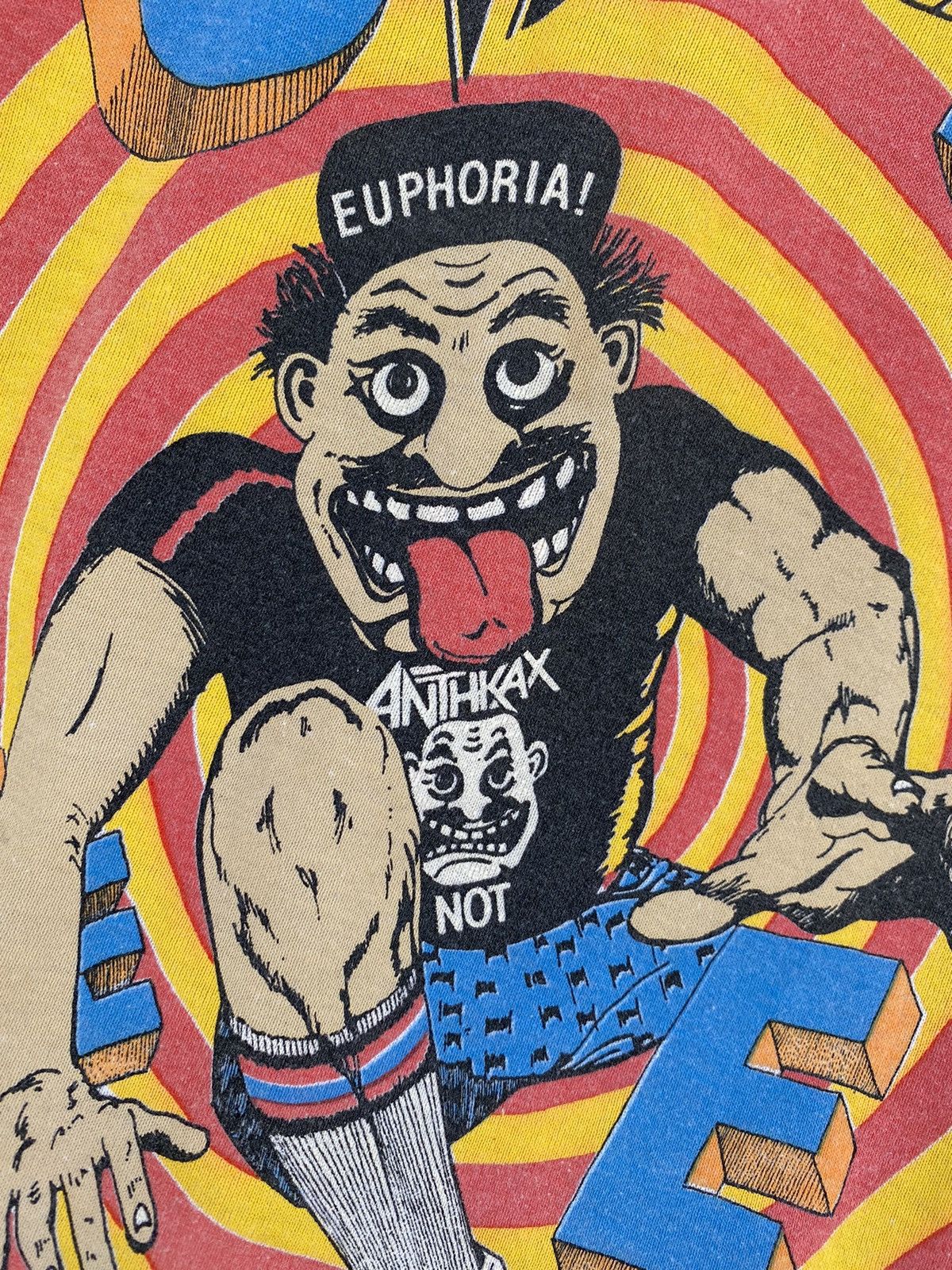 Band Tees Vintage Rare 1988 Anthrax “Euphoria” Canada by Brockum Tee Size US S / EU 44-46 / 1 - 4 Thumbnail
