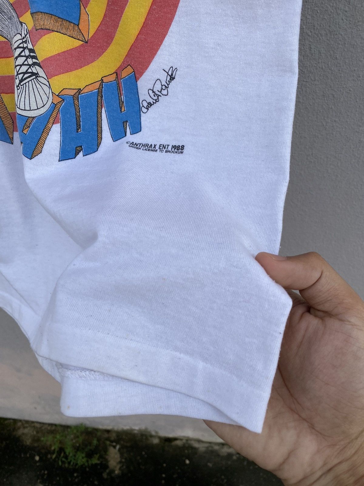 Band Tees Vintage Rare 1988 Anthrax “Euphoria” Canada by Brockum Tee Size US S / EU 44-46 / 1 - 14 Thumbnail