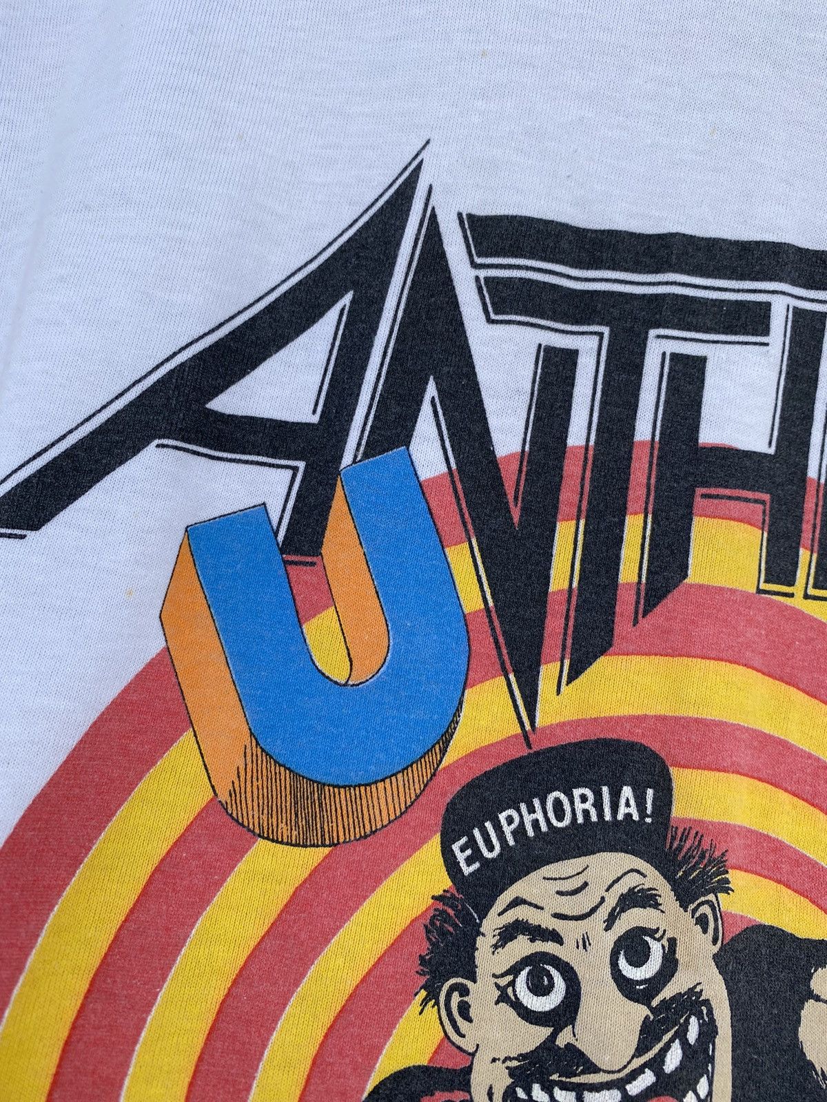 Band Tees Vintage Rare 1988 Anthrax “Euphoria” Canada by Brockum Tee Size US S / EU 44-46 / 1 - 5 Thumbnail