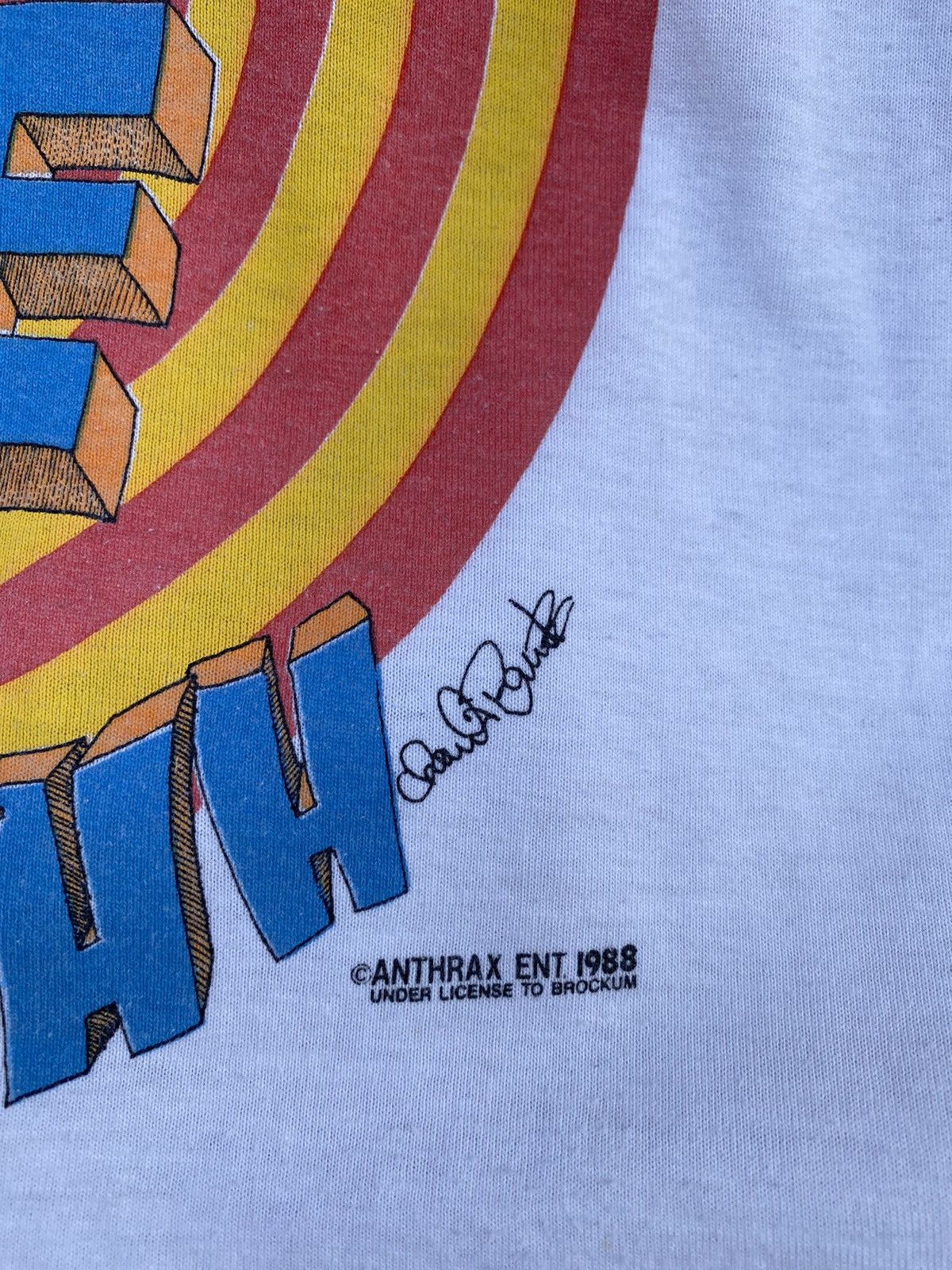 Band Tees Vintage Rare 1988 Anthrax “Euphoria” Canada by Brockum Tee Size US S / EU 44-46 / 1 - 9 Thumbnail