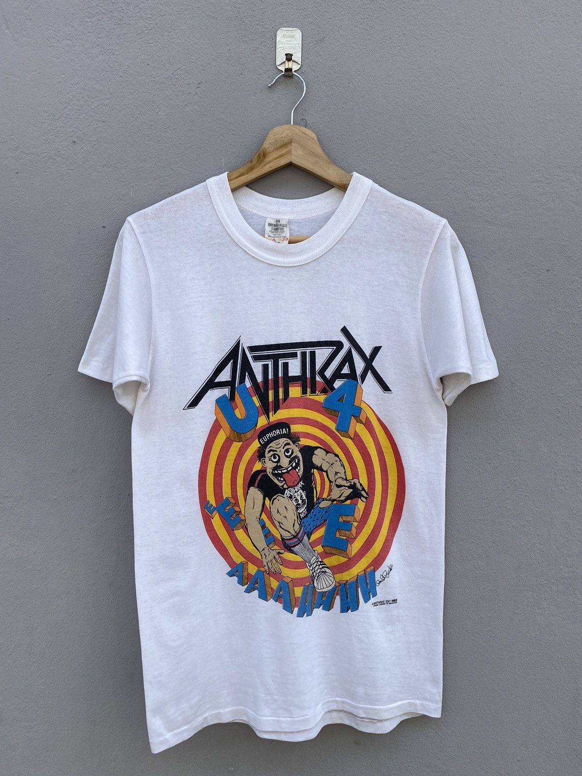 Band Tees Vintage Rare 1988 Anthrax “Euphoria” Canada by Brockum Tee Size US S / EU 44-46 / 1 - 1 Thumbnail