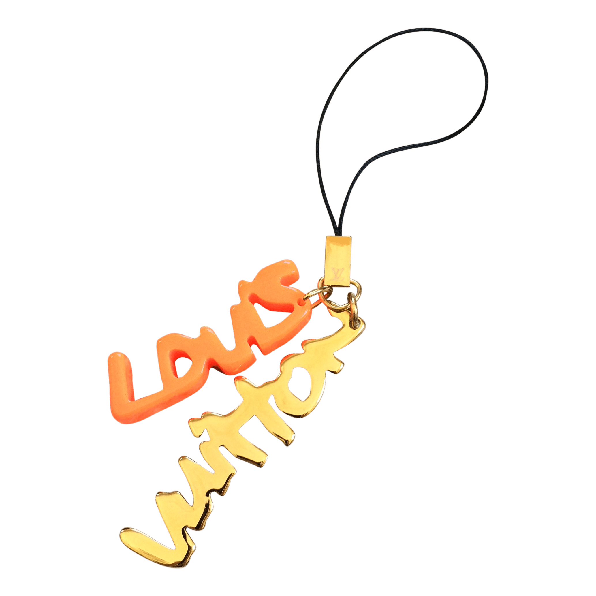 S/S 2008 Louis Vuitton X Sprouse Graffiti Phone Charm in Orange, Men's