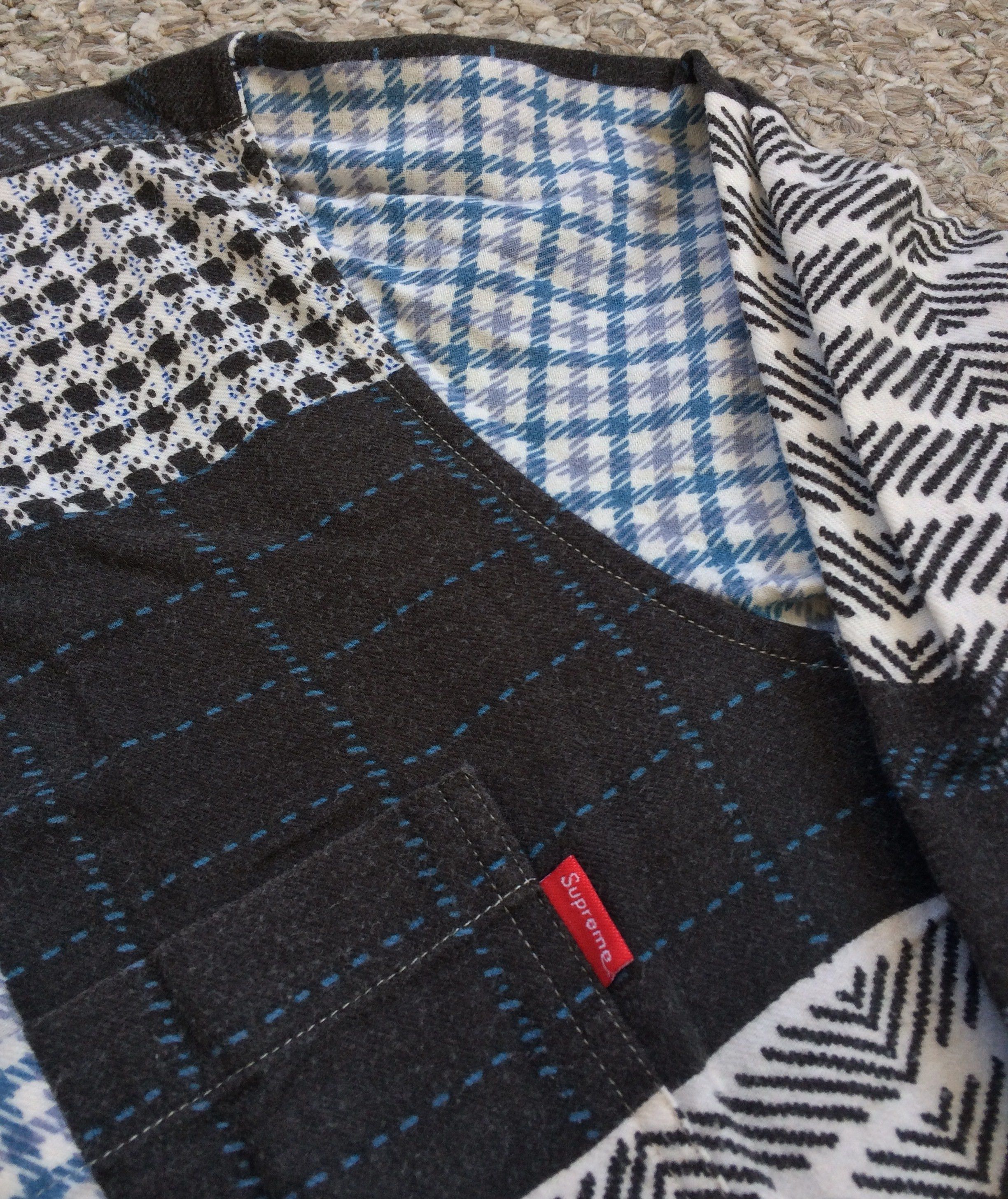 Supreme F/W 2015 Supreme Patchwork Flannel size small Size US S / EU 44-46 / 1 - 3 Thumbnail
