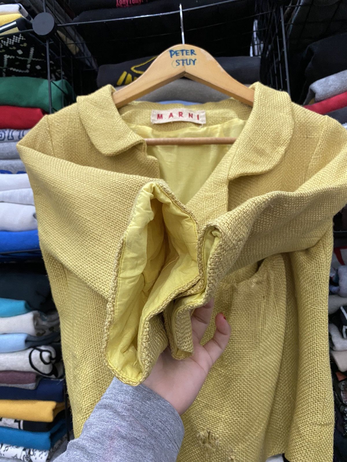 Marni Marni yellow khakis crop jacket Size US XXS / EU 40 - 8 Thumbnail
