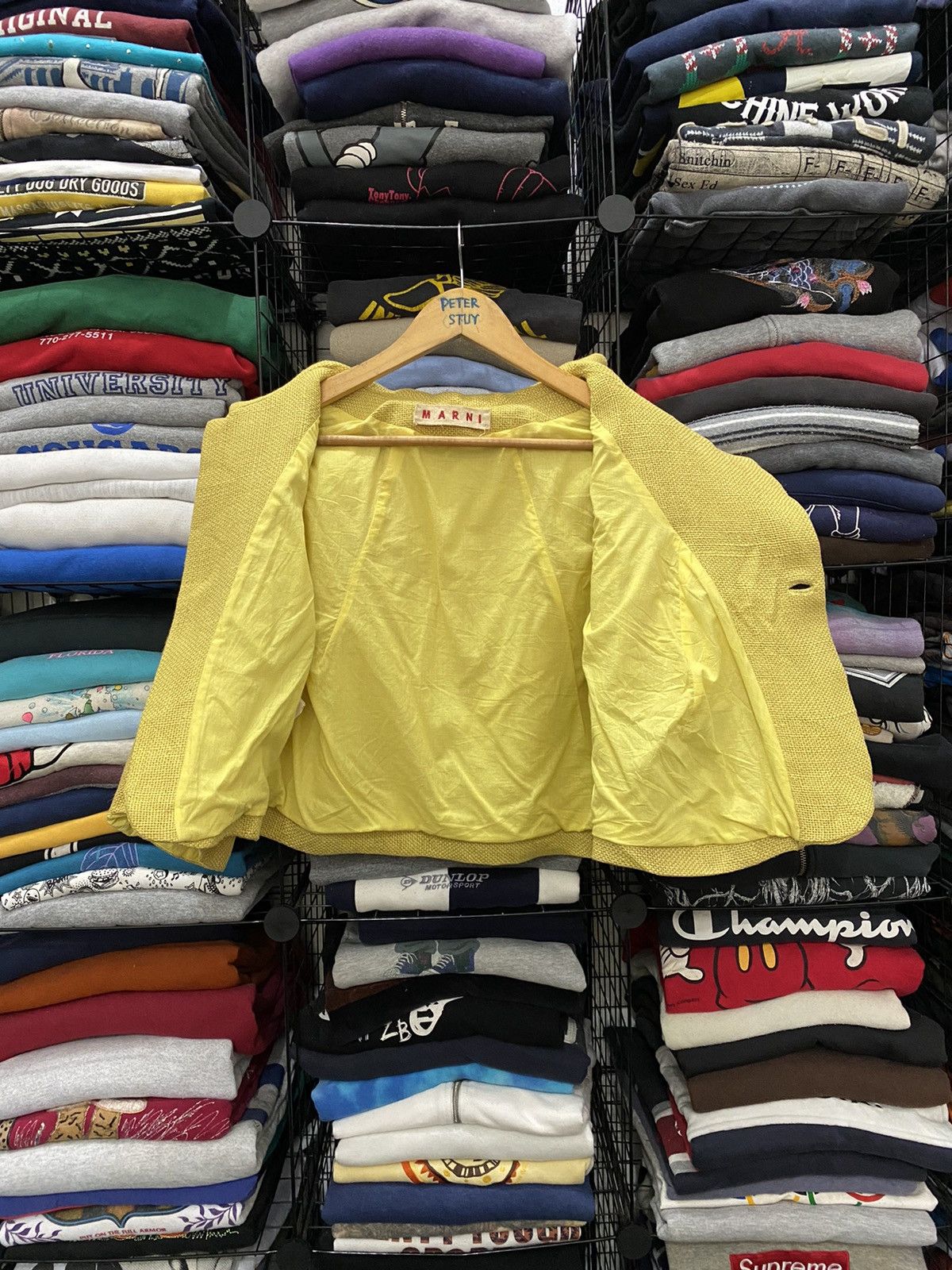 Marni Marni yellow khakis crop jacket Size US XXS / EU 40 - 4 Thumbnail