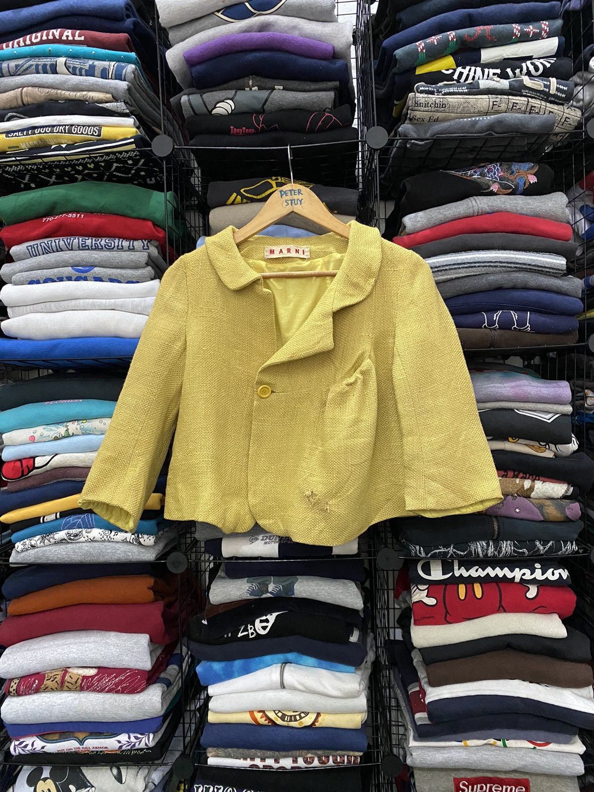 Marni Marni yellow khakis crop jacket Size US XXS / EU 40 - 2 Thumbnail