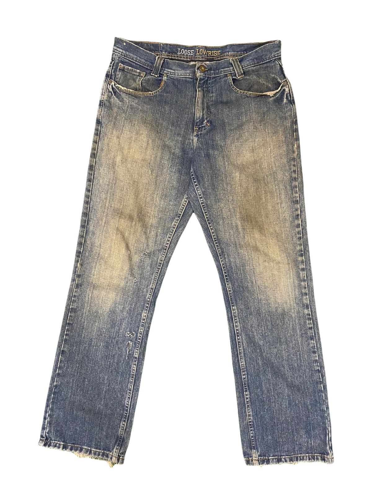 Japanese Brand Urban up Blue Distress jeans Size US 34 / EU 50 - 1 Thumbnail