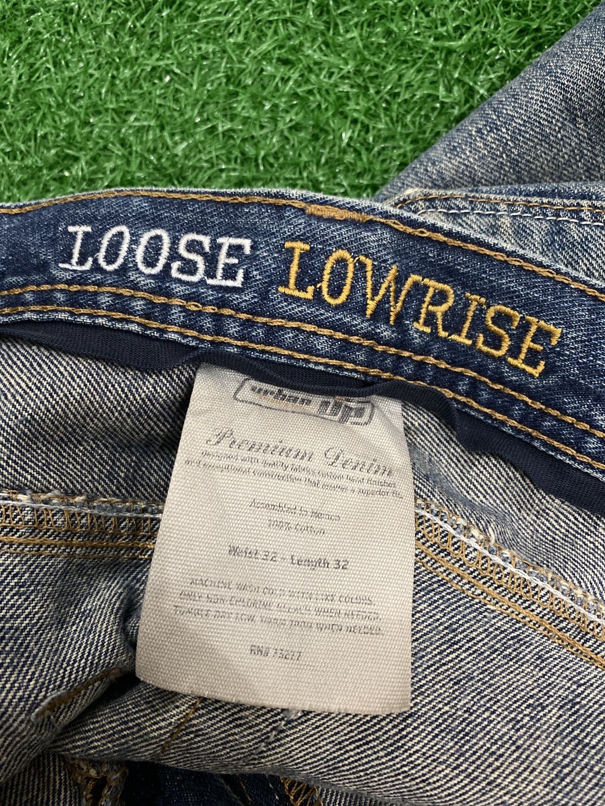 Japanese Brand Urban up Blue Distress jeans Size US 34 / EU 50 - 8 Thumbnail