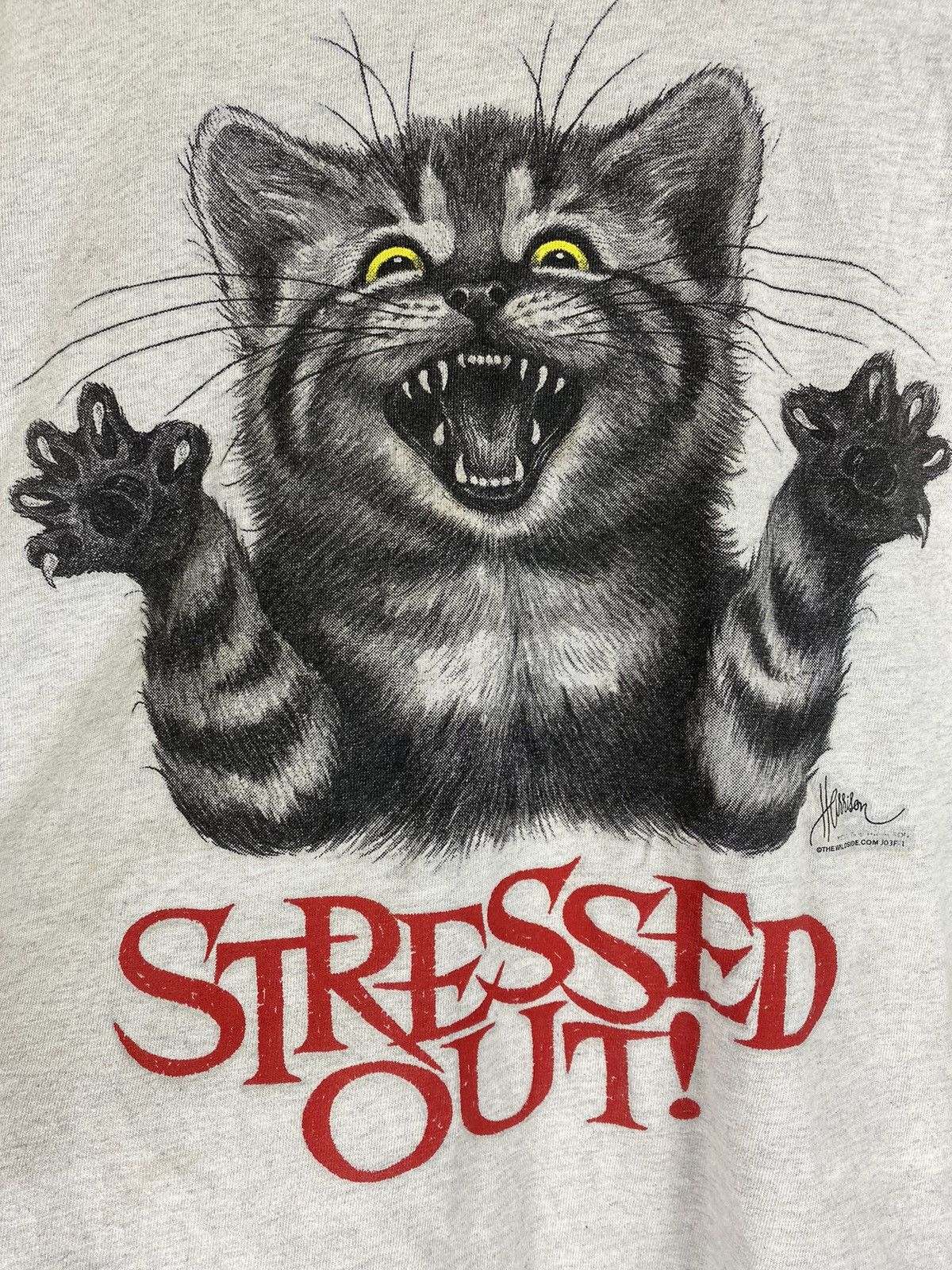 Jerzees × Vintage Vintage Harrison “Stressed Out” T-shirt Size US XL / EU 56 / 4 - 2 Thumbnail