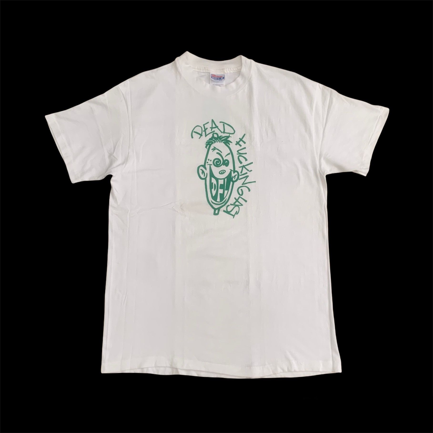 image of Band Tees x Rock Band Vintage Dfl Dead Fucking Last Band Tshirt in White, Men's (Size Large)