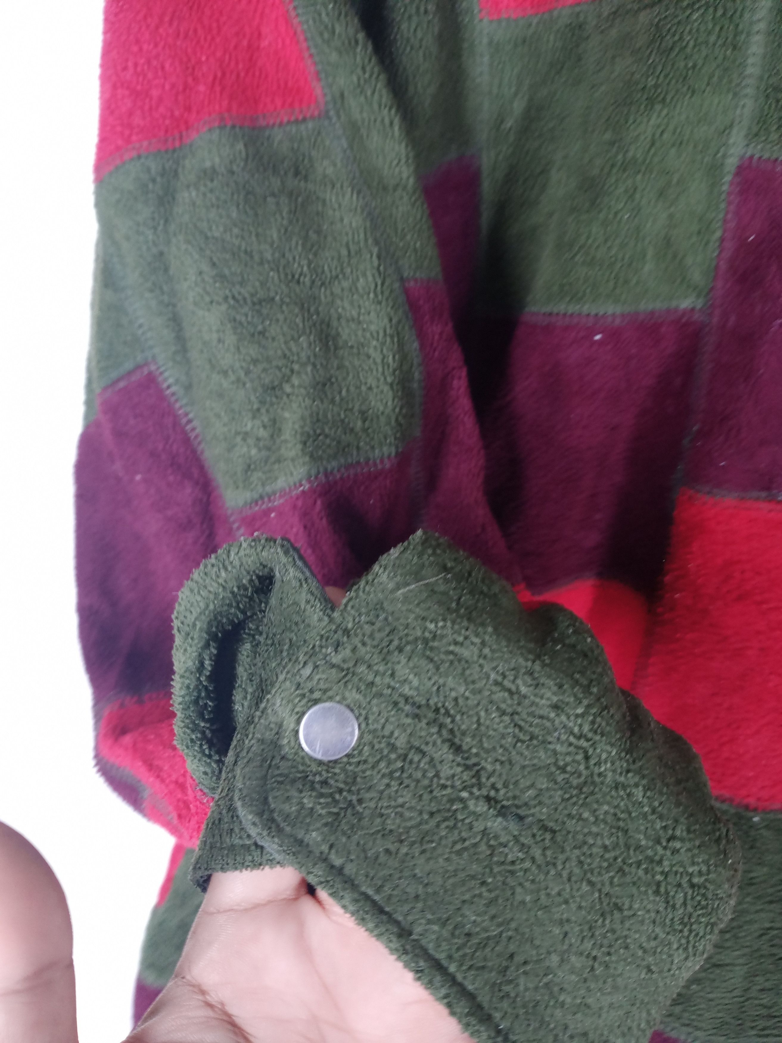 Japanese Brand Vintage Japanese patchwork Fleece Half Zipper Size US M / EU 48-50 / 2 - 3 Thumbnail
