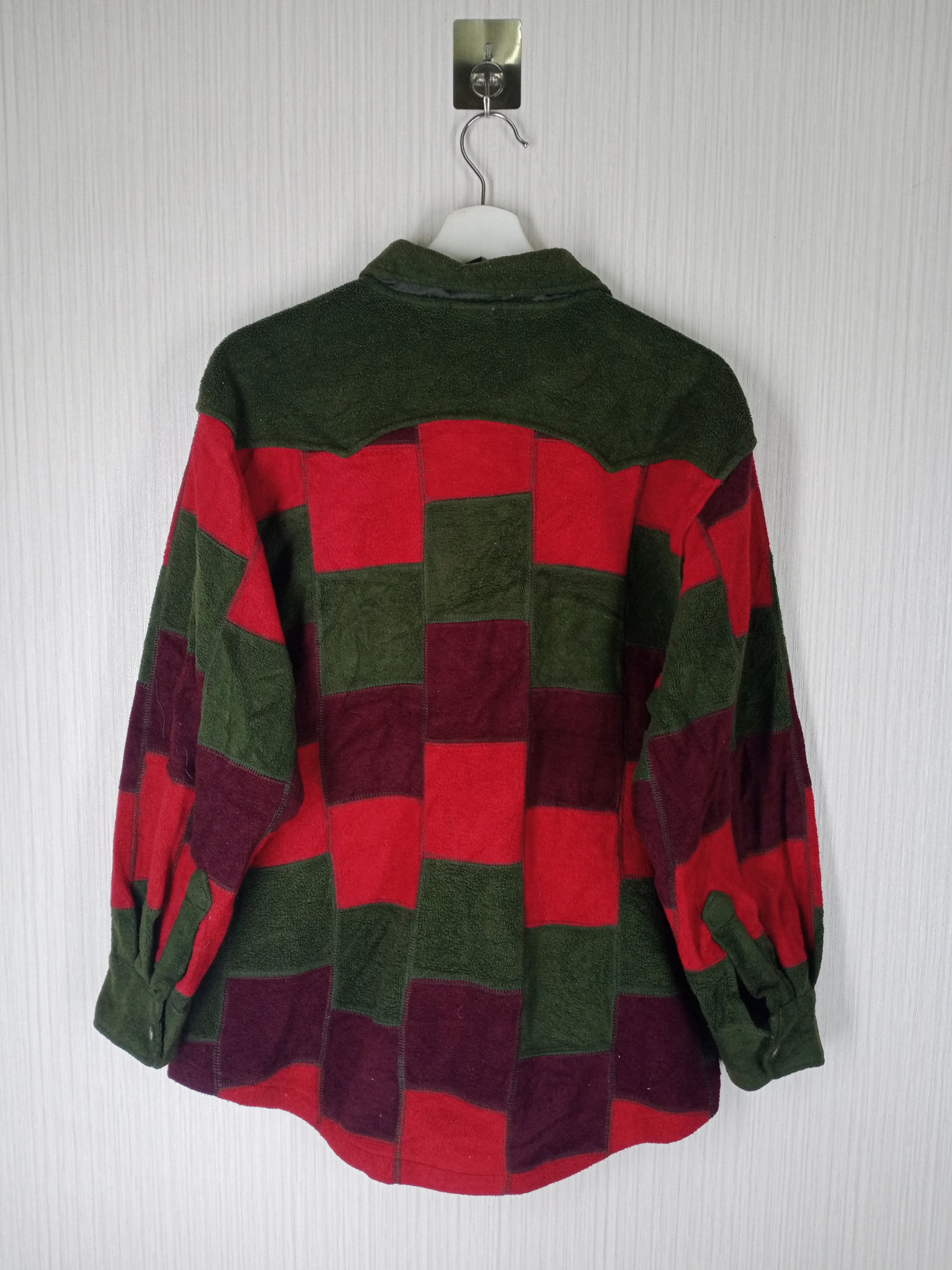 Japanese Brand Vintage Japanese patchwork Fleece Half Zipper Size US M / EU 48-50 / 2 - 8 Thumbnail