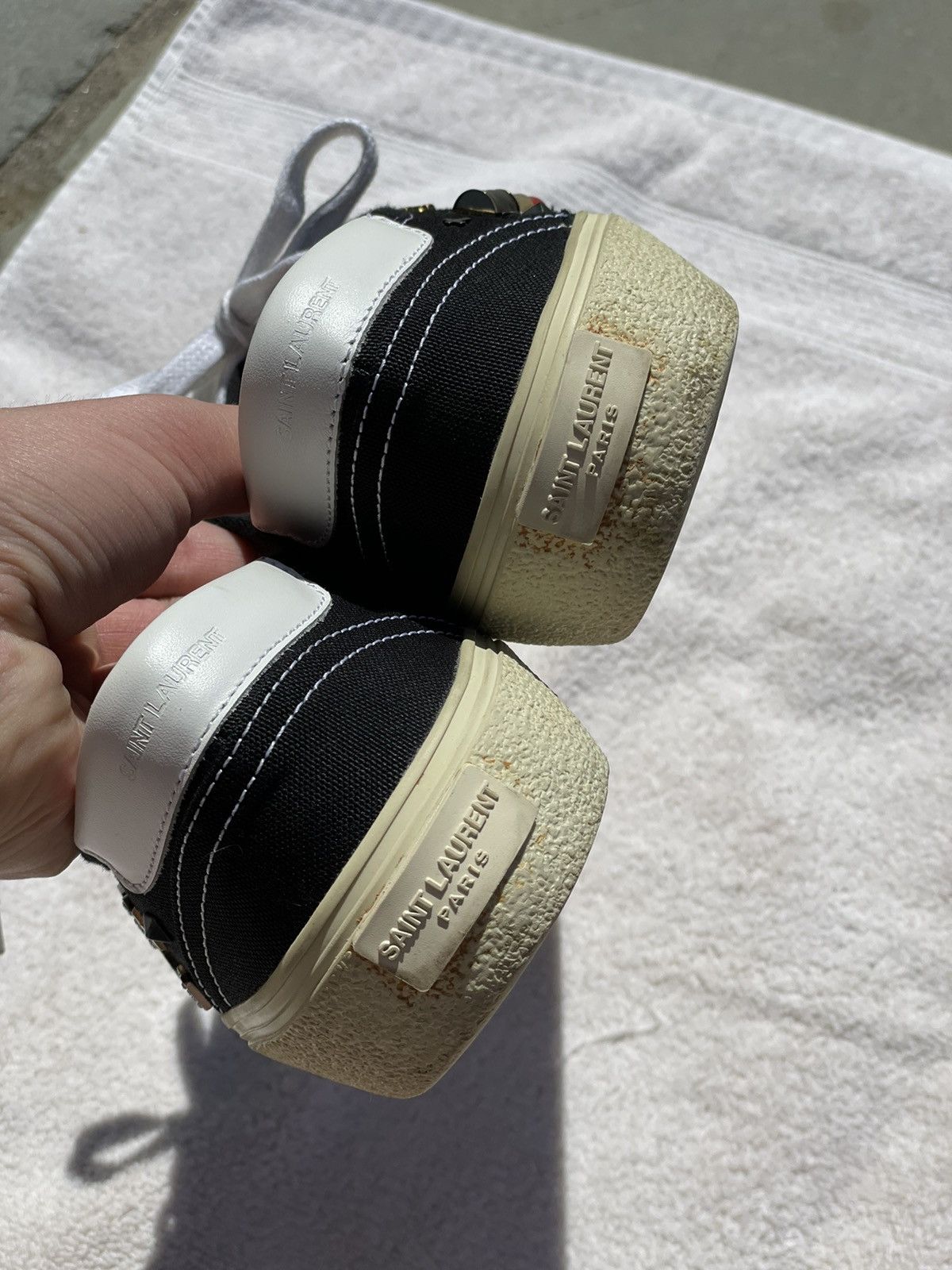 Saint Laurent Paris Saint Laurent pin embellished skate sneakers Size US 10 / EU 43 - 11 Thumbnail