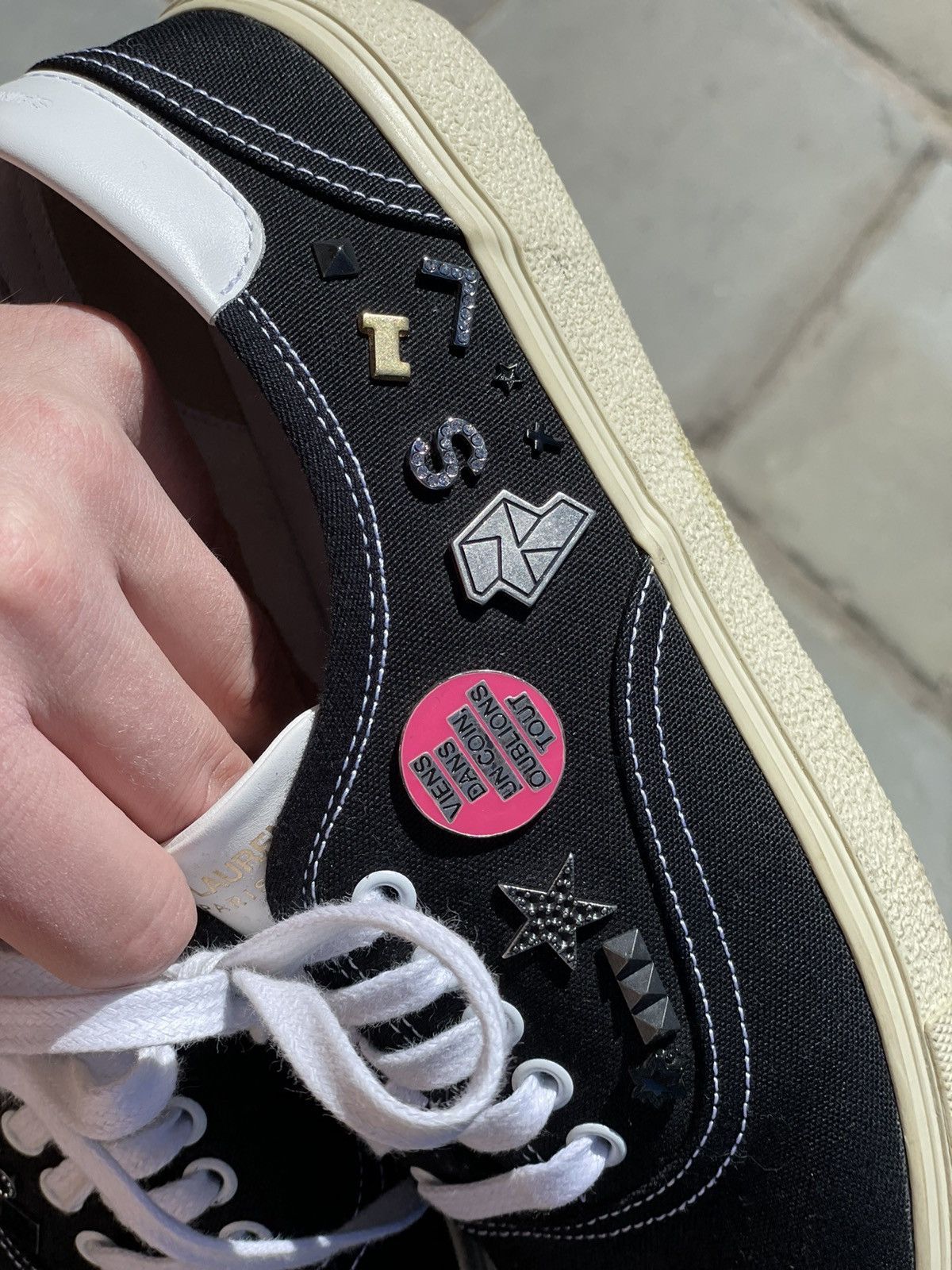Saint Laurent Paris Saint Laurent pin embellished skate sneakers Size US 10 / EU 43 - 4 Thumbnail
