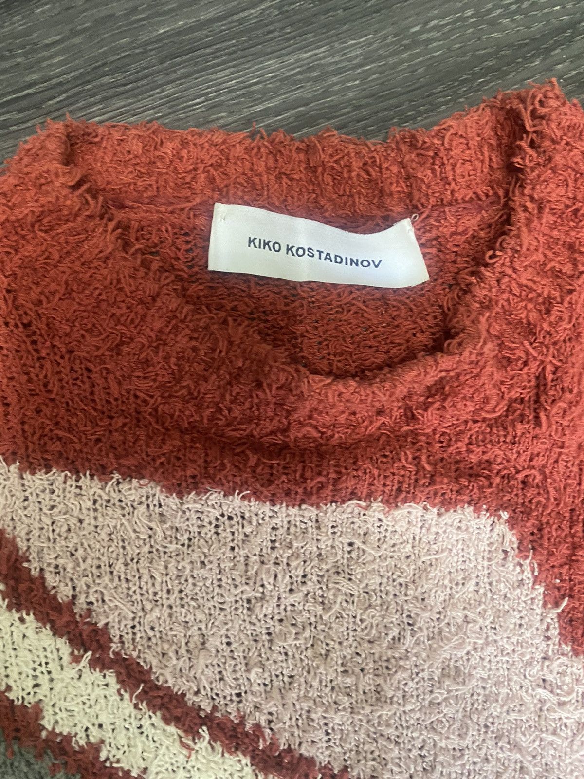 Kiko Kostadinov 00052018 Red Delva Intarsia Knit Sweater Size US M / EU 48-50 / 2 - 8 Thumbnail