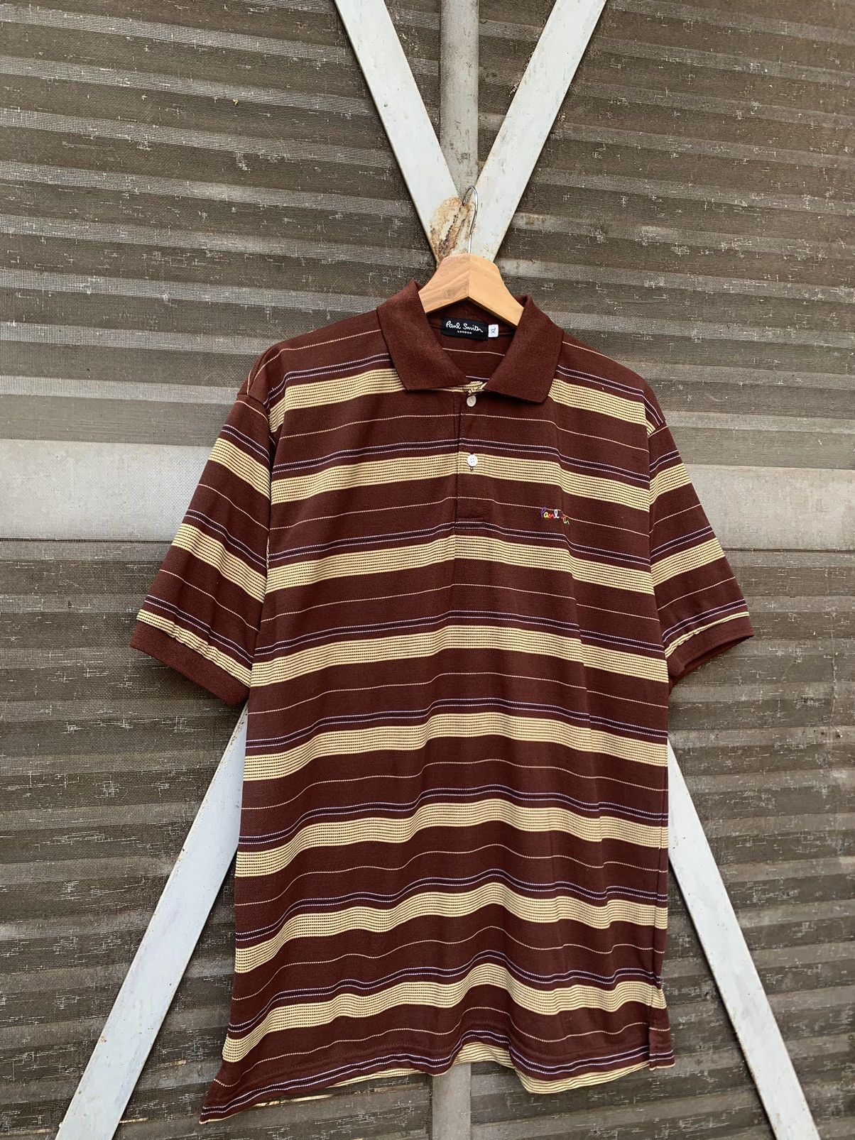 Paul Smith 👹Paul Smith London Polo Striped Size US XL / EU 56 / 4 - 5 Thumbnail