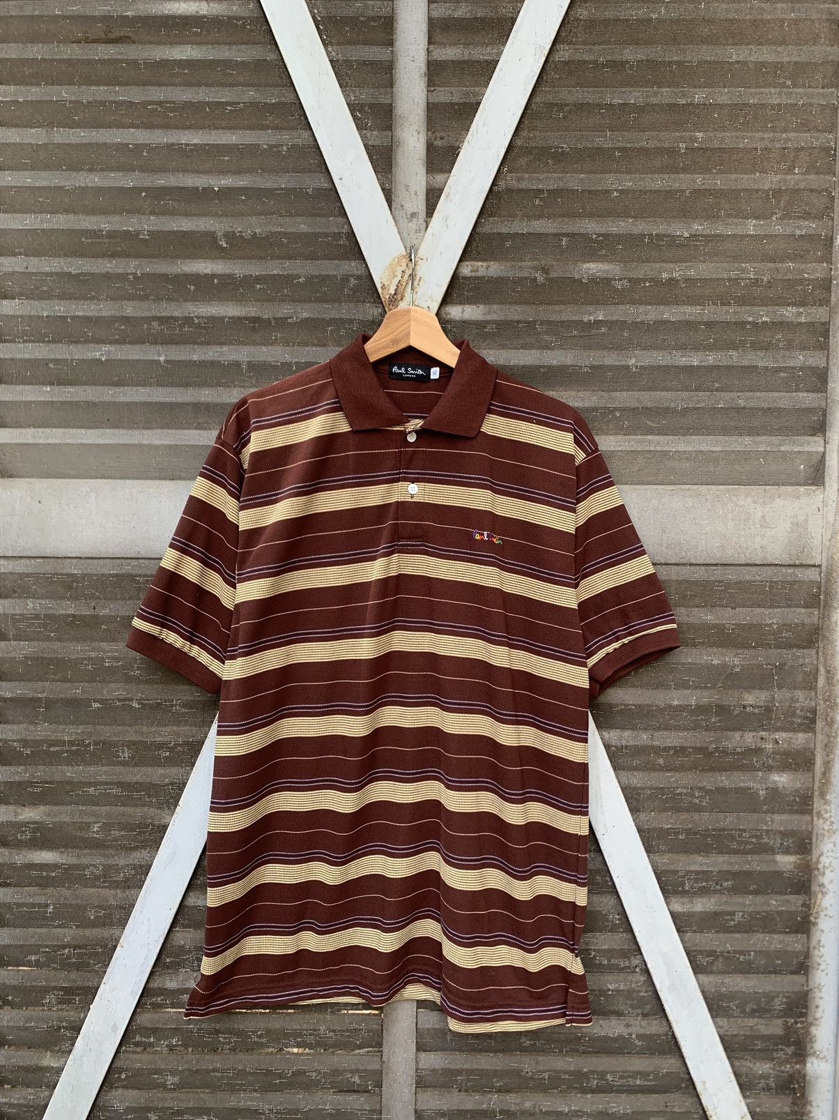 Paul Smith 👹Paul Smith London Polo Striped Size US XL / EU 56 / 4 - 8 Thumbnail