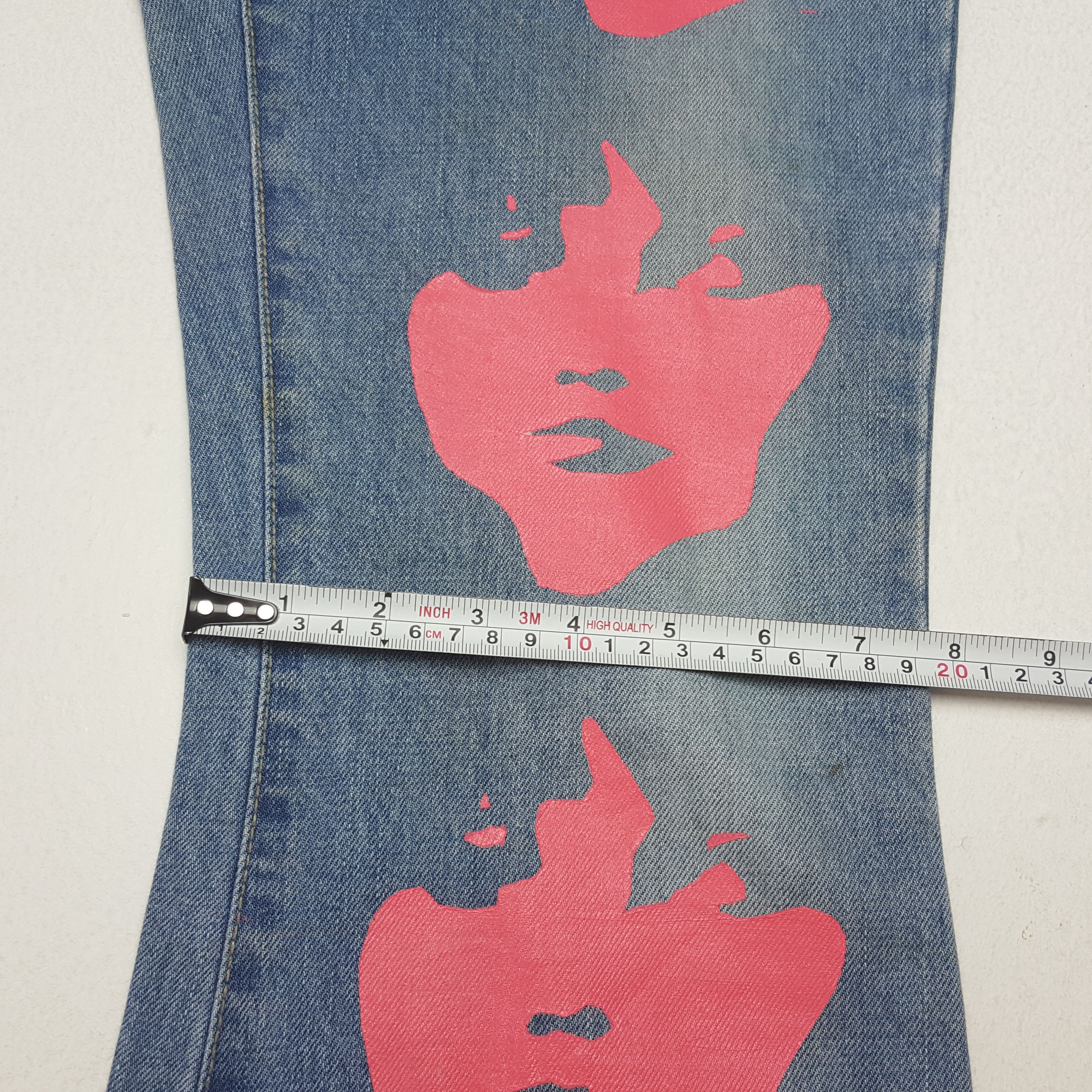 Hysteric Glamour × Japanese Brand Vintage HYSTERIC GLAMOUR Japanese Brand Face Bootcut Jeans Size 31" - 10 Thumbnail