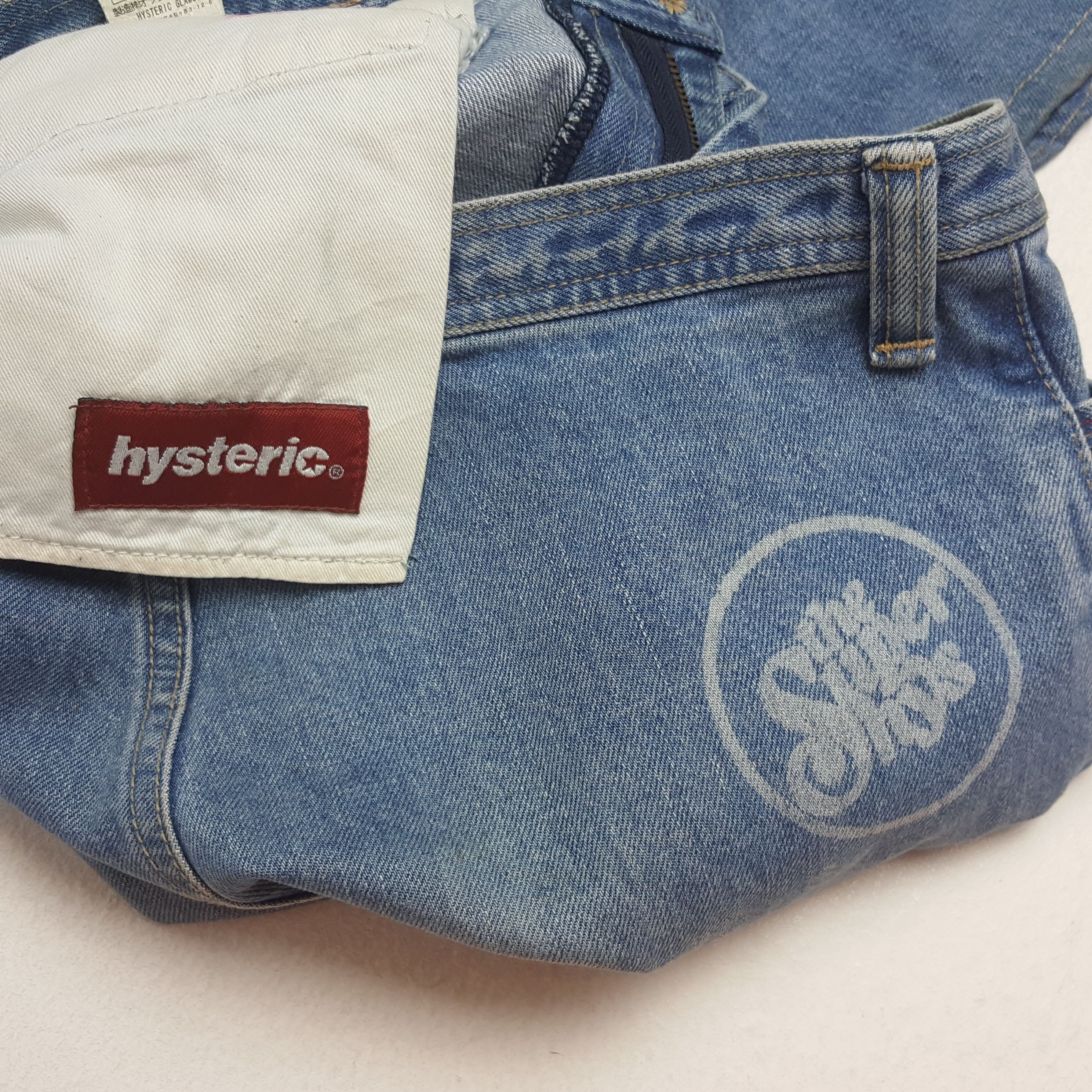 Hysteric Glamour × Japanese Brand Vintage HYSTERIC GLAMOUR Japanese Brand Face Bootcut Jeans Size 31" - 14 Thumbnail