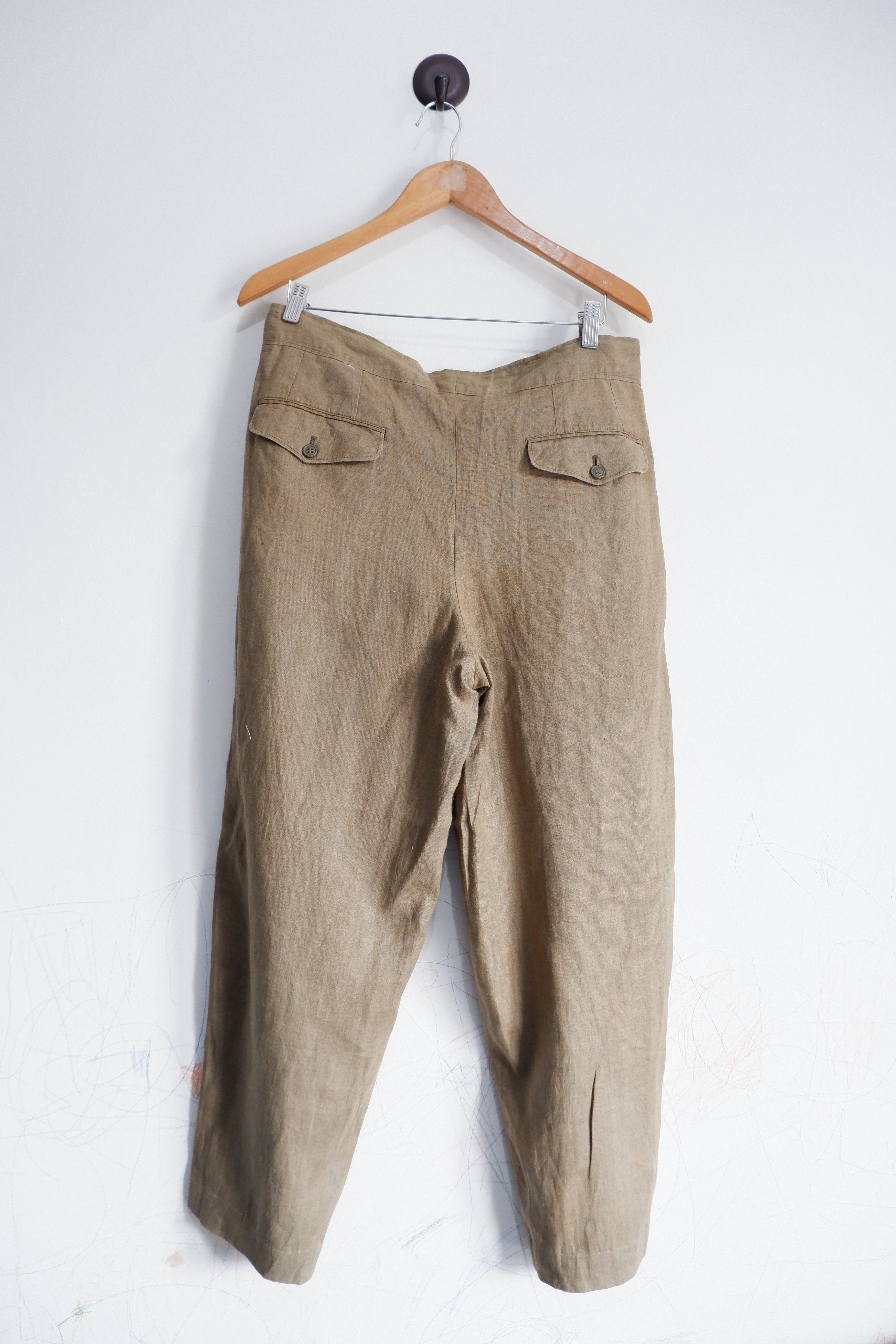 Japanese Brand Vintage My Taste Homme Linen Pants Size US 34 / EU 50 - 2 Thumbnail