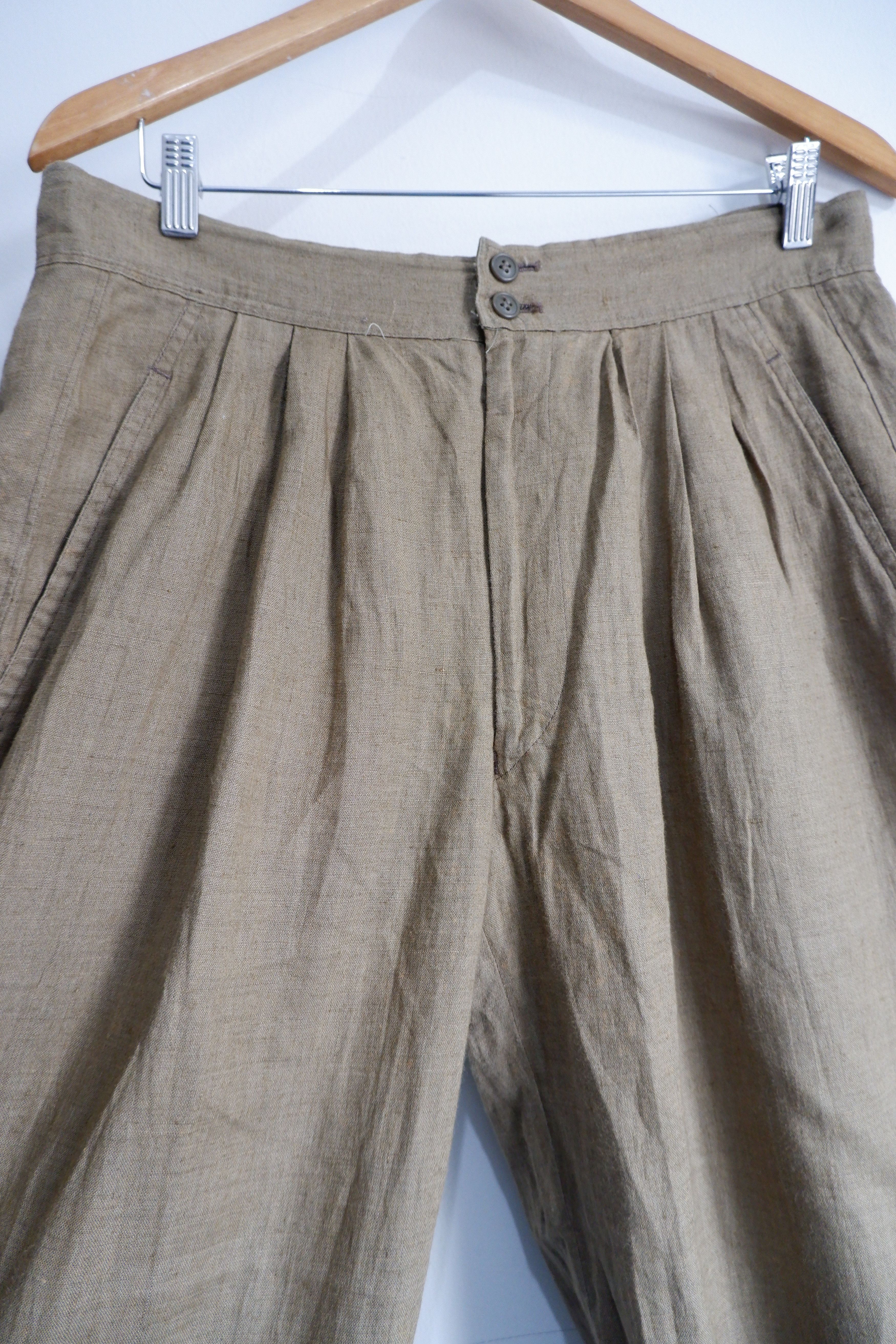 Japanese Brand Vintage My Taste Homme Linen Pants Size US 34 / EU 50 - 3 Thumbnail