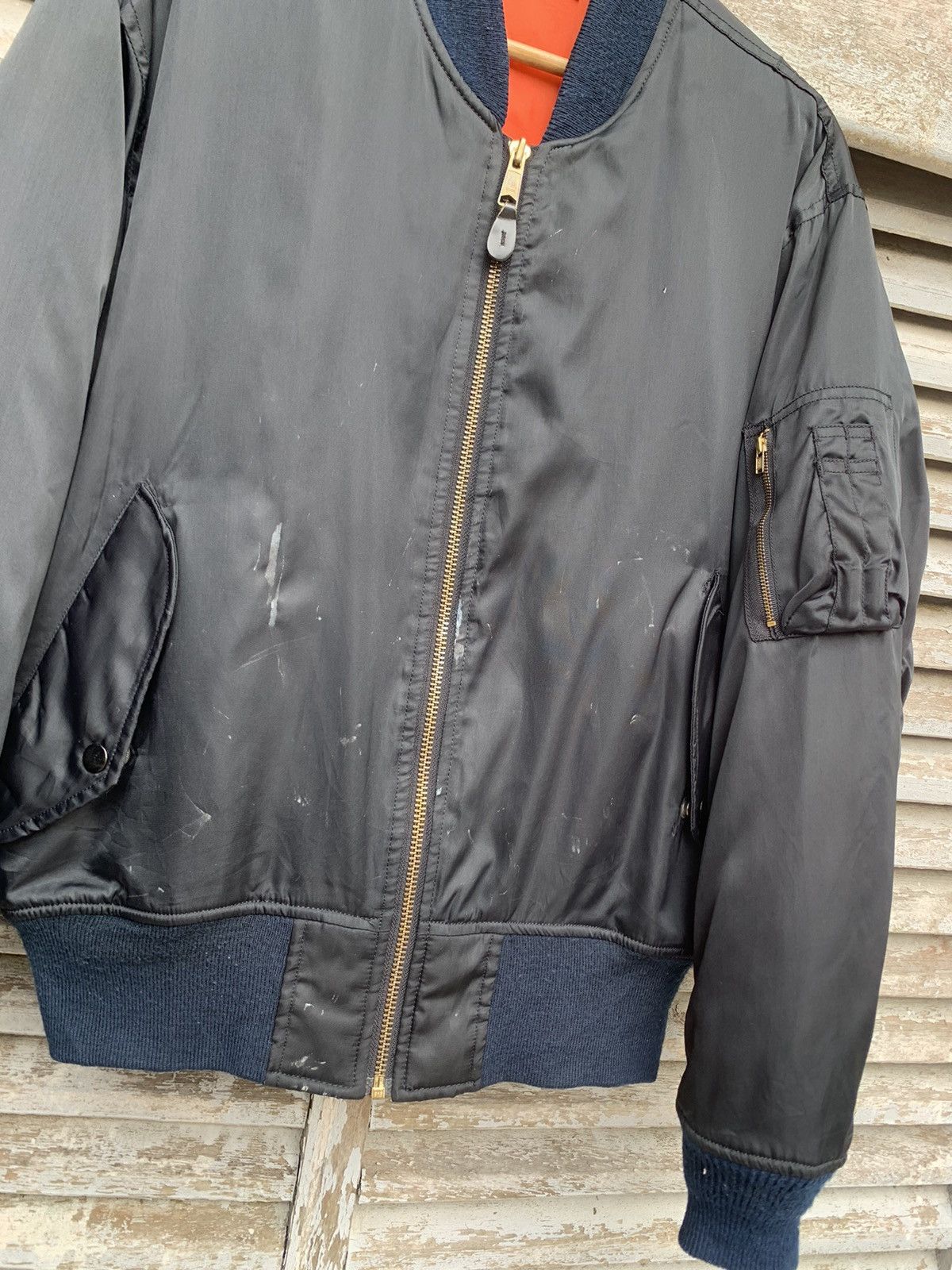 Vintage Vintage THRASHED Paint Splatter UNIQLO MA-1 Bomber Jacket Size US M / EU 48-50 / 2 - 9 Thumbnail