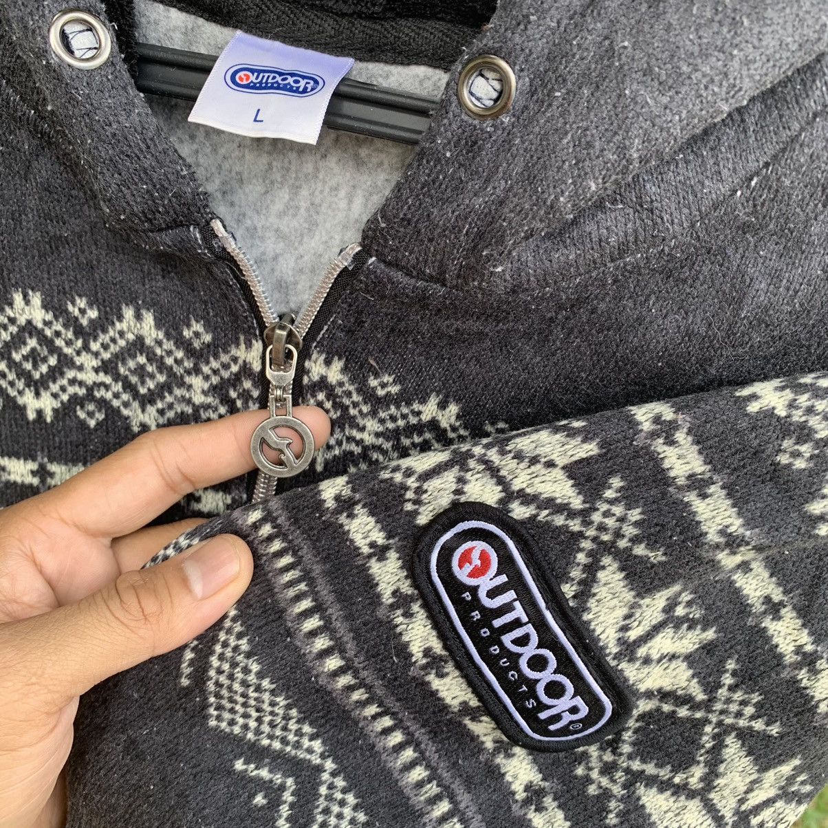 Japanese Brand Outdoor knitwear hoodie Size US L / EU 52-54 / 3 - 3 Thumbnail