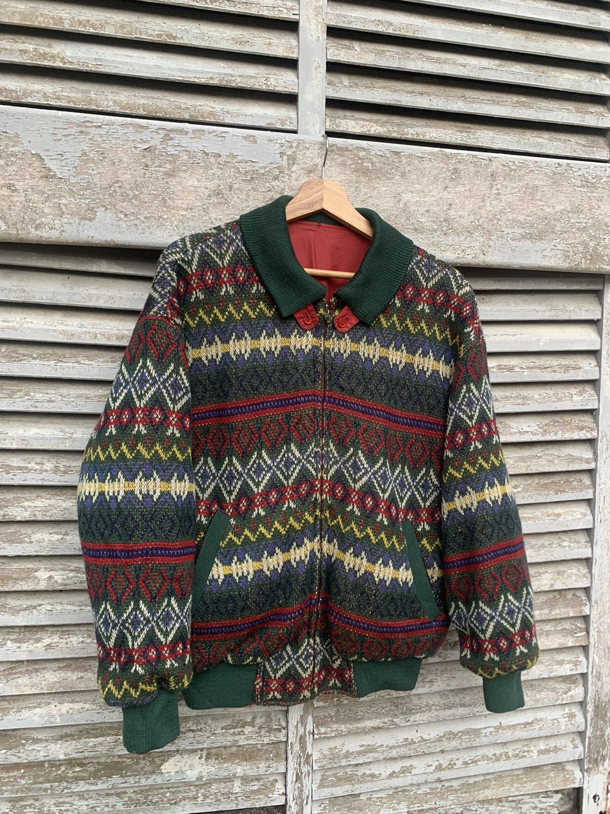 Vintage Mc.Gregor Wool Blend Turtleneck Bomber Jacket