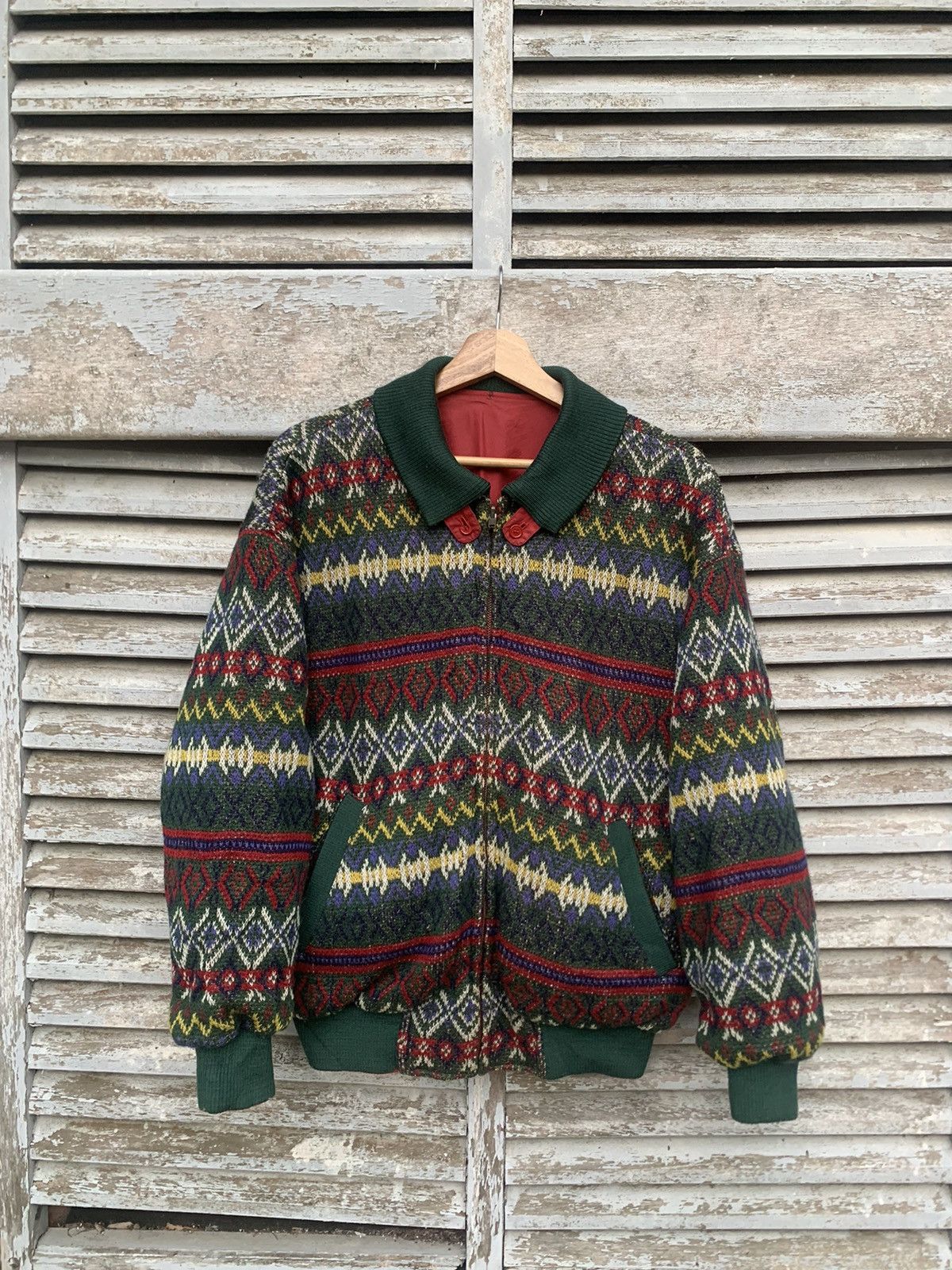 Vintage Mc.Gregor Wool Blend Turtleneck Bomber Jacket