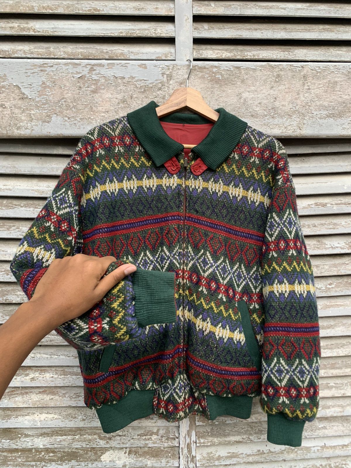 Vintage Mc.Gregor Wool Blend Turtleneck Bomber Jacket