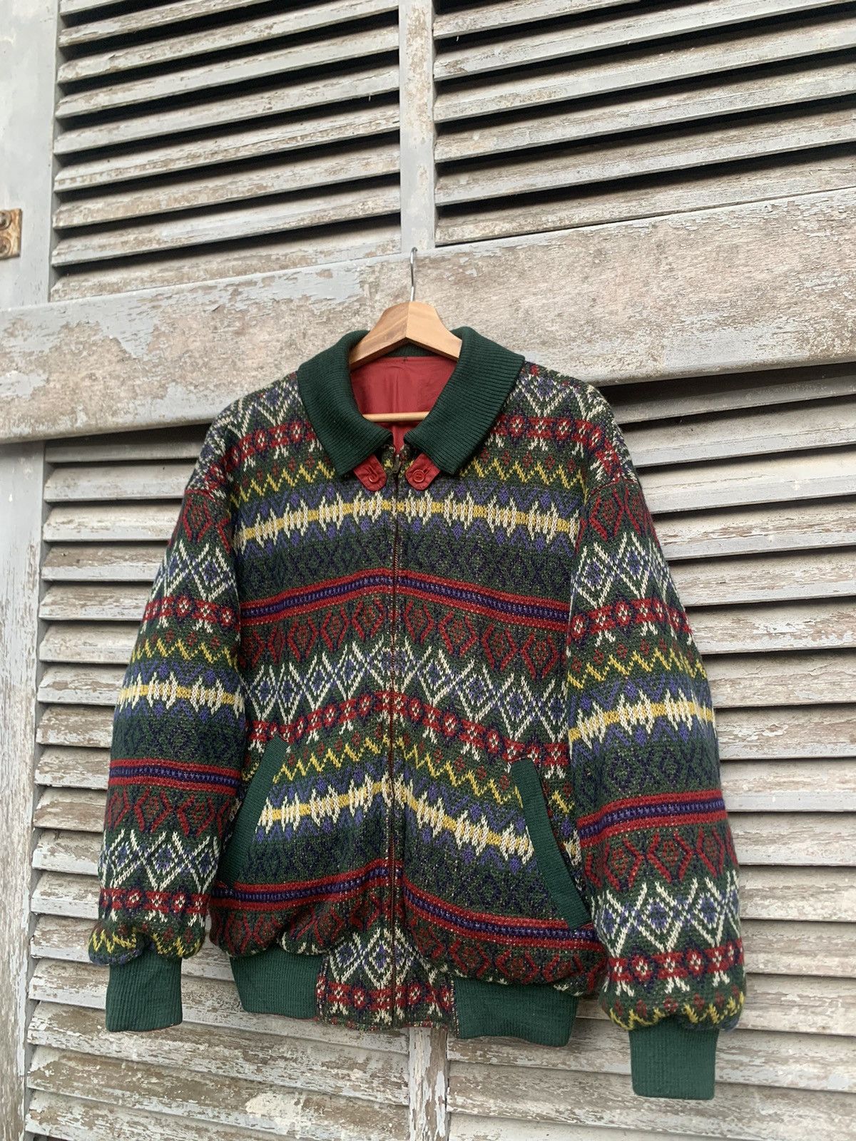 Vintage Mc.Gregor Wool Blend Turtleneck Bomber Jacket