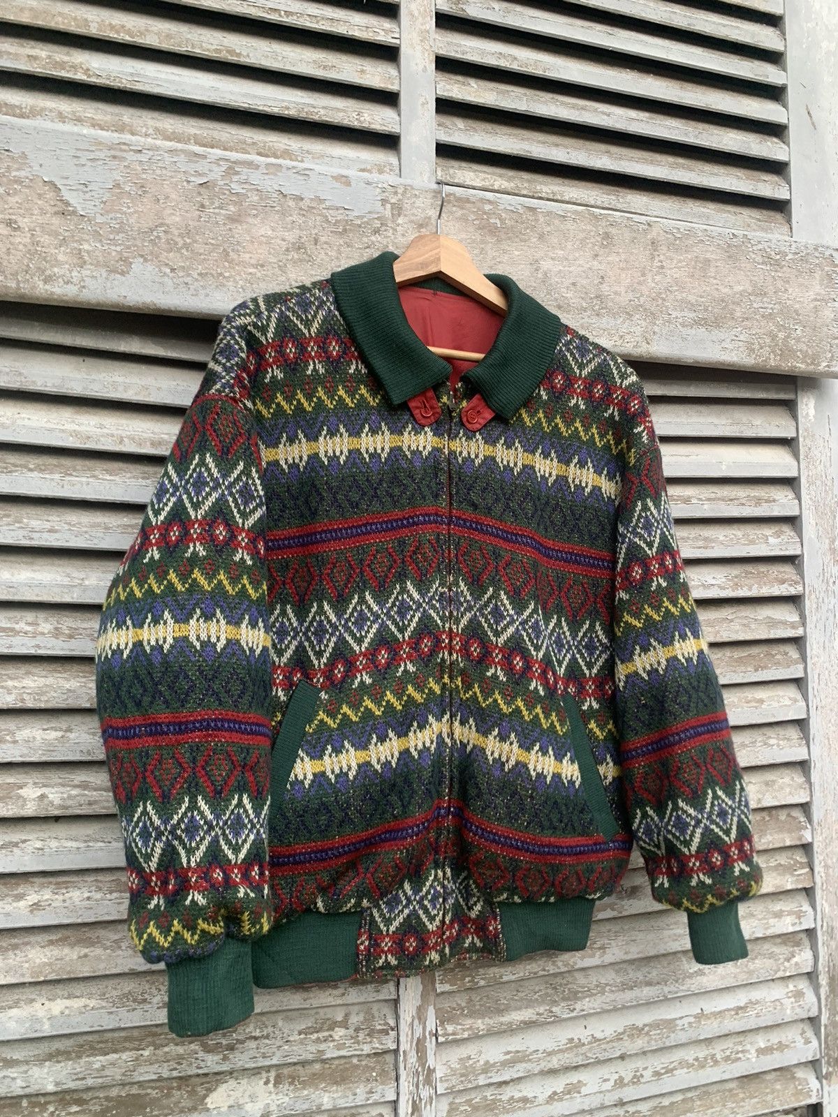 Vintage Mc.Gregor Wool Blend Turtleneck Bomber Jacket