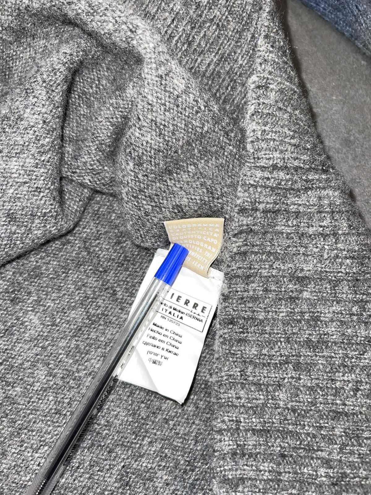 John Galliano Galliano Ombre Blue Grey Big Logo Wool Sweater Size US M / EU 48-50 / 2 - 16 Thumbnail