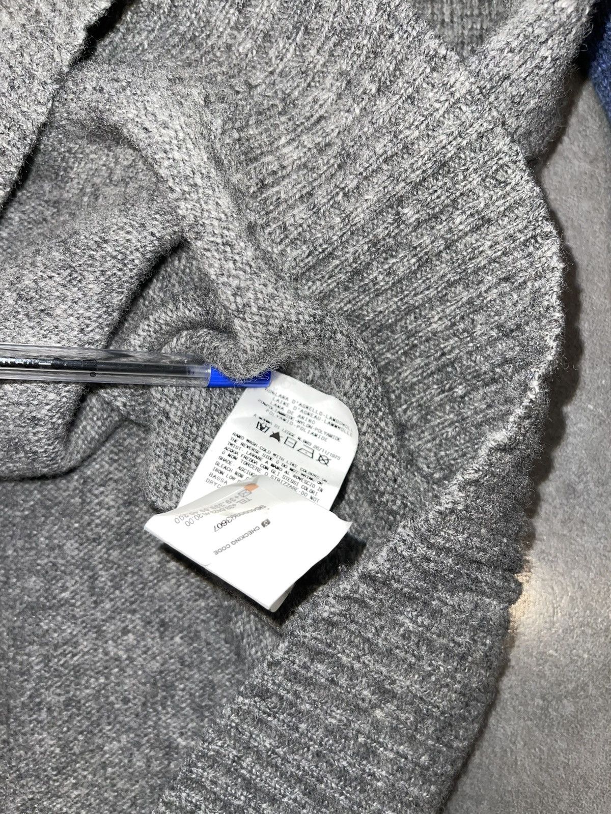 John Galliano Galliano Ombre Blue Grey Big Logo Wool Sweater Size US M / EU 48-50 / 2 - 14 Thumbnail