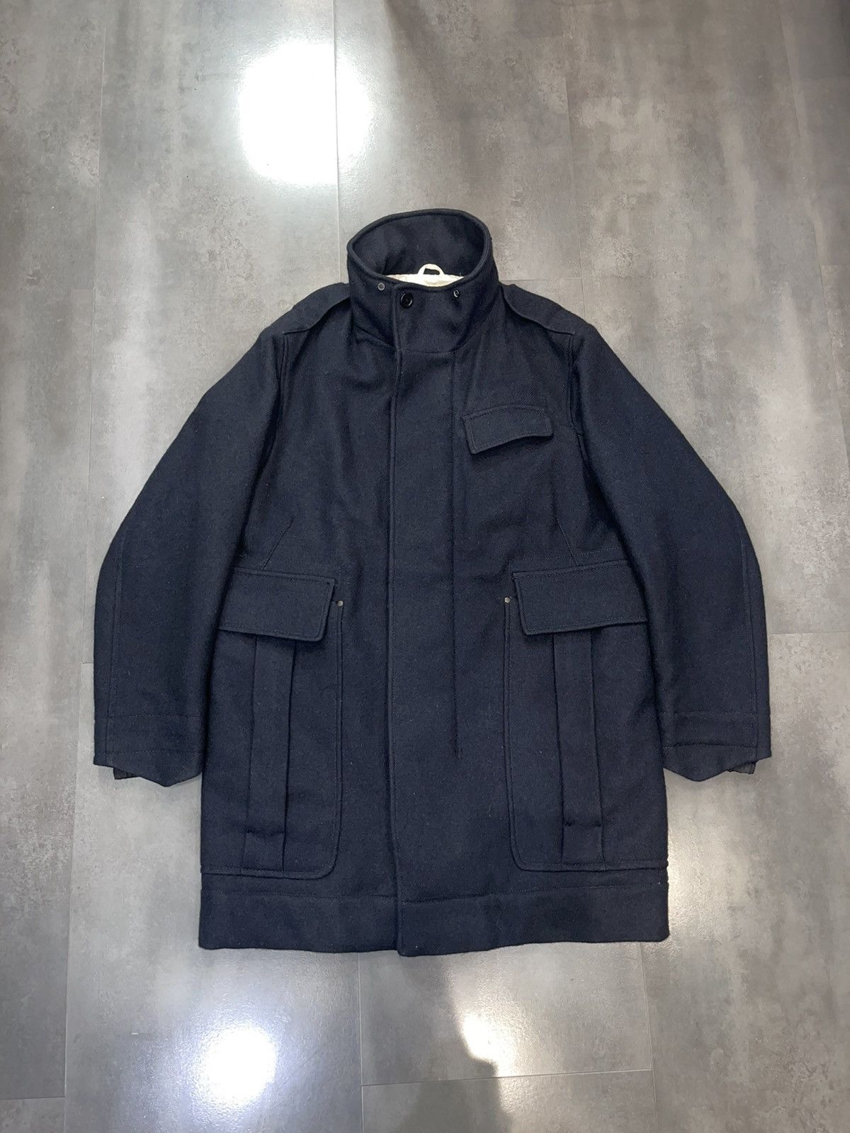 Prada Archive 90s Prada Navy Heavy Ski Big Pockets Coat Jacket Size US XXL / EU 58 / 5 - 1 Thumbnail