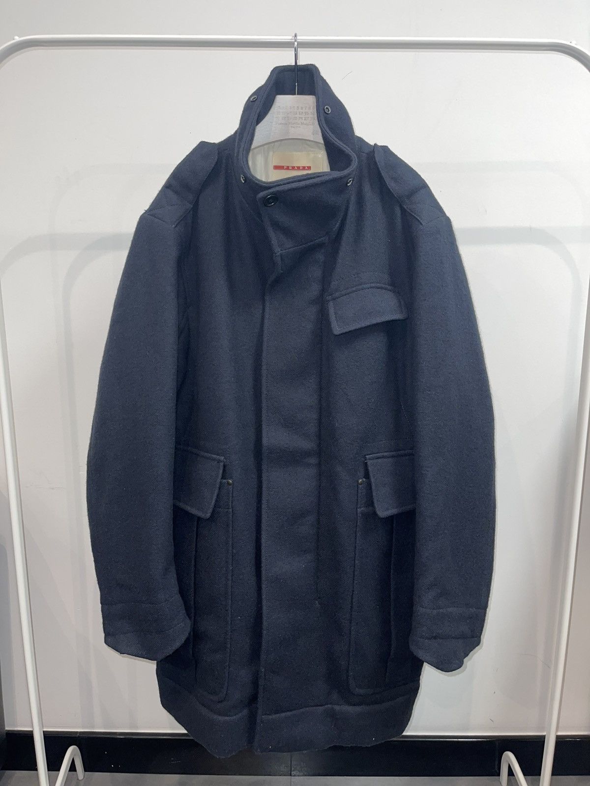 Prada Archive 90s Prada Navy Heavy Ski Big Pockets Coat Jacket Size US XXL / EU 58 / 5 - 3 Thumbnail