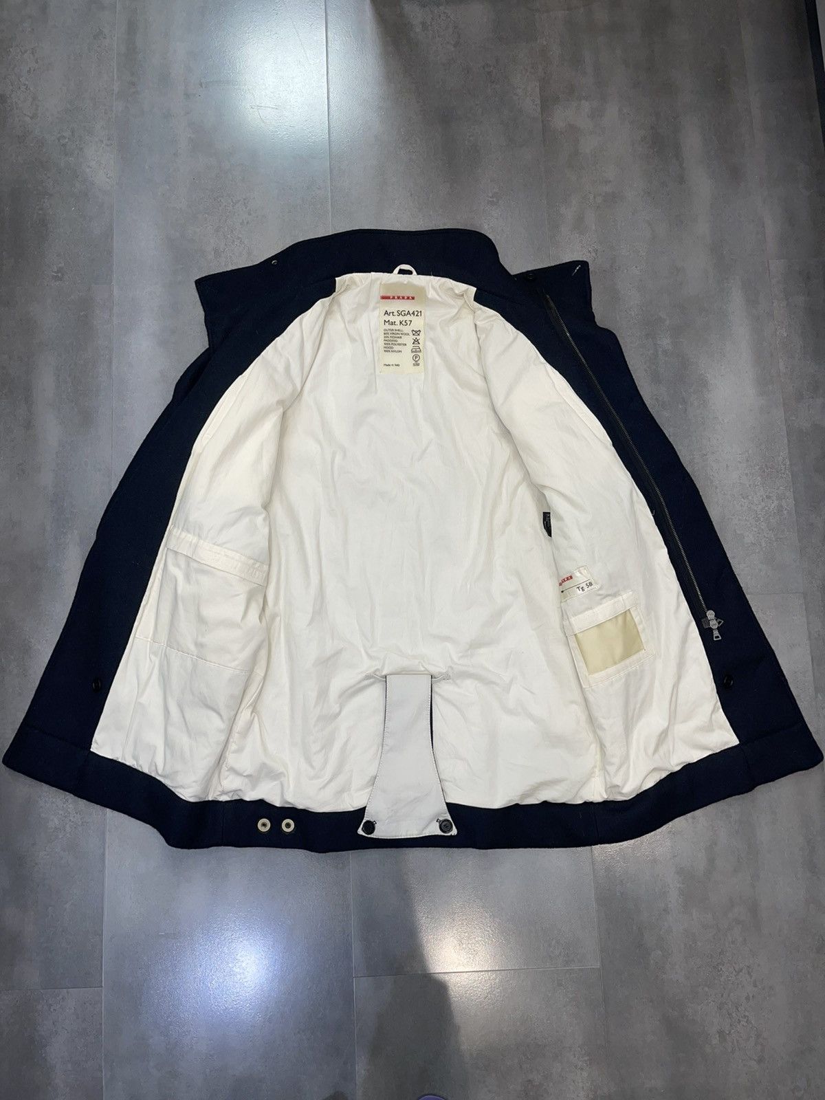 Prada Archive 90s Prada Navy Heavy Ski Big Pockets Coat Jacket Size US XXL / EU 58 / 5 - 14 Thumbnail