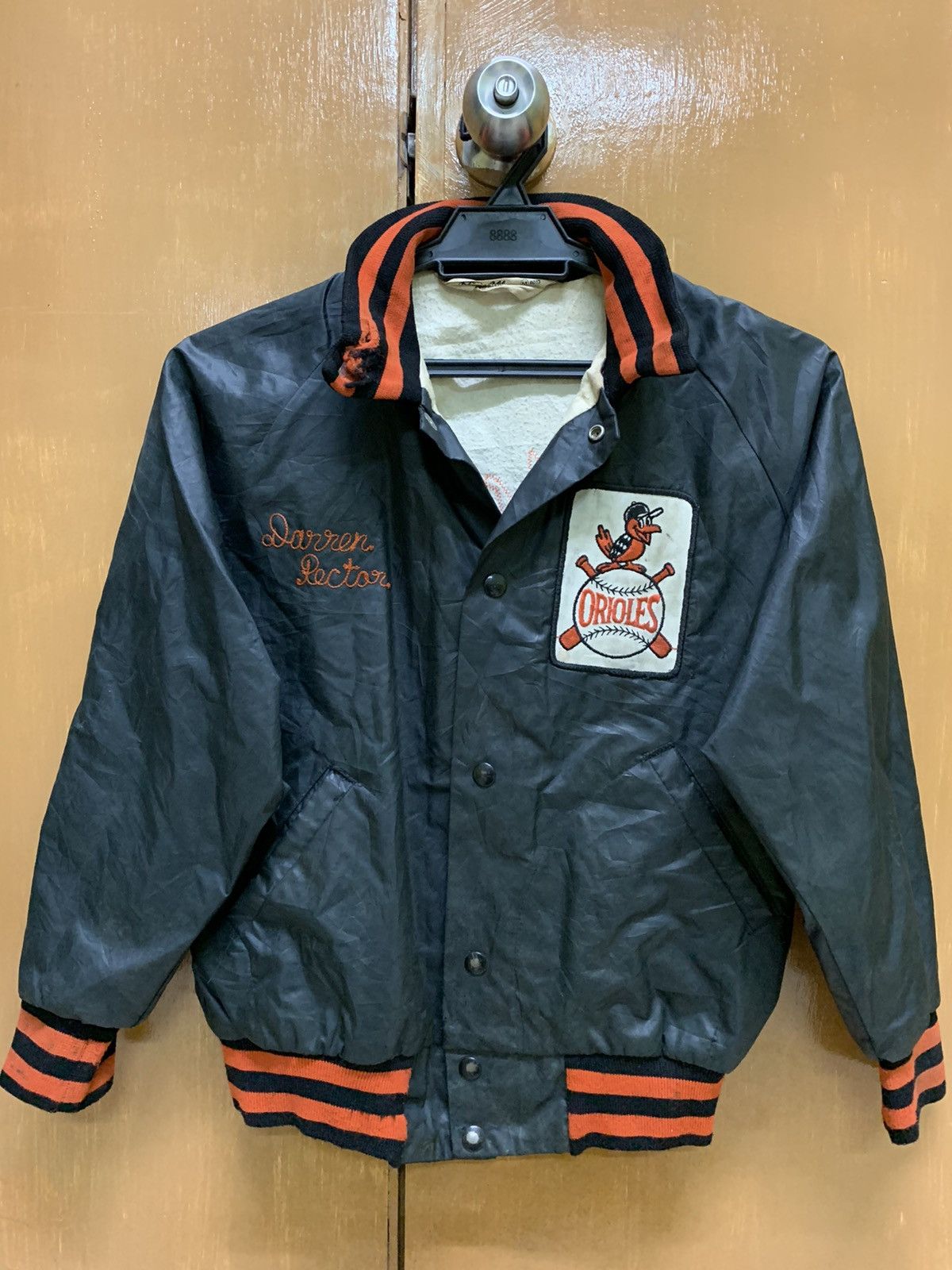 image of Kid x Mlb Vintage Orioles Jacket in Black, Men's (Size 2XS)
