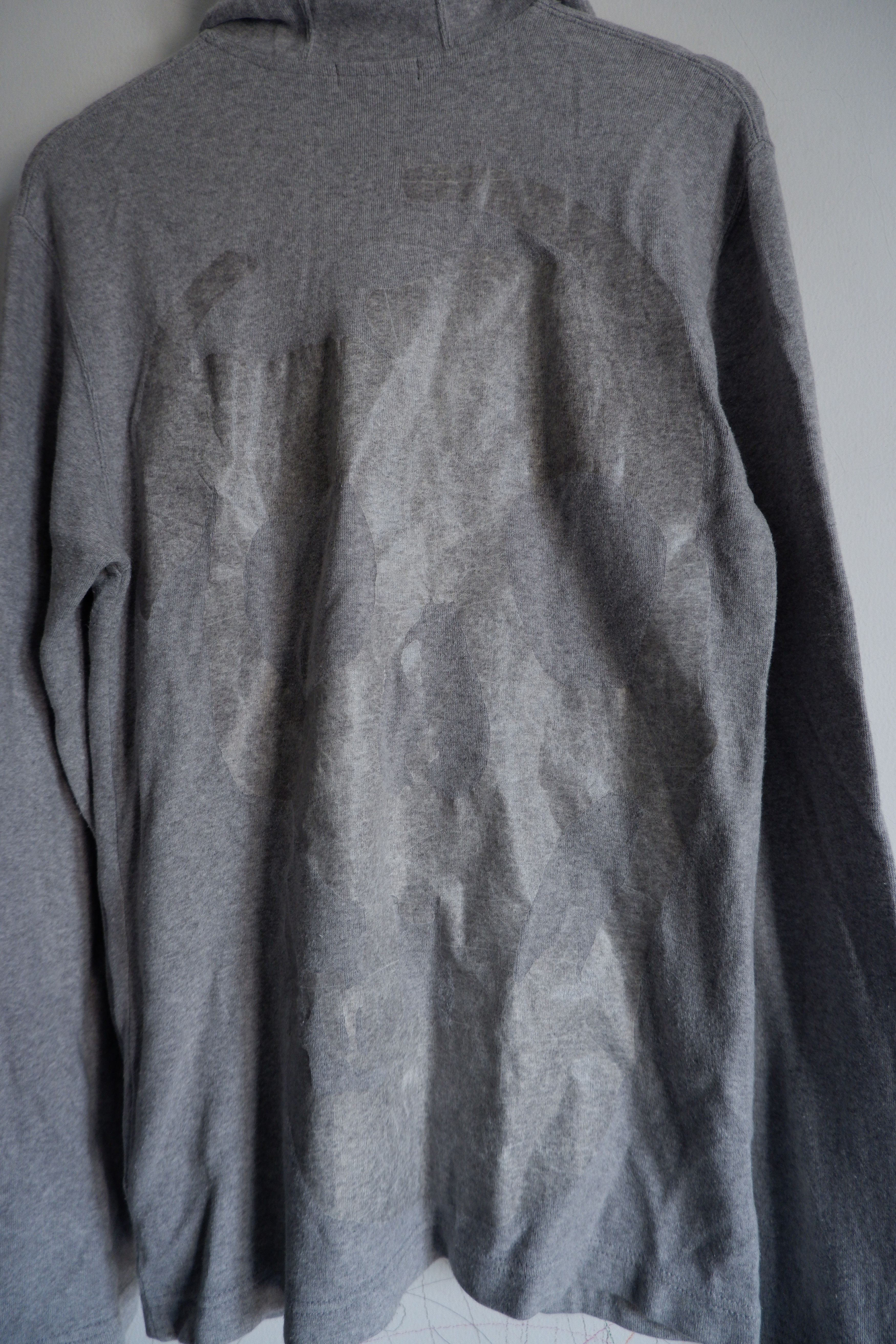 Comme des Garcons Homme Plus 2010 Skull Grey on Grey Zip Up Hoodie Size US M / EU 48-50 / 2 - 3 Thumbnail