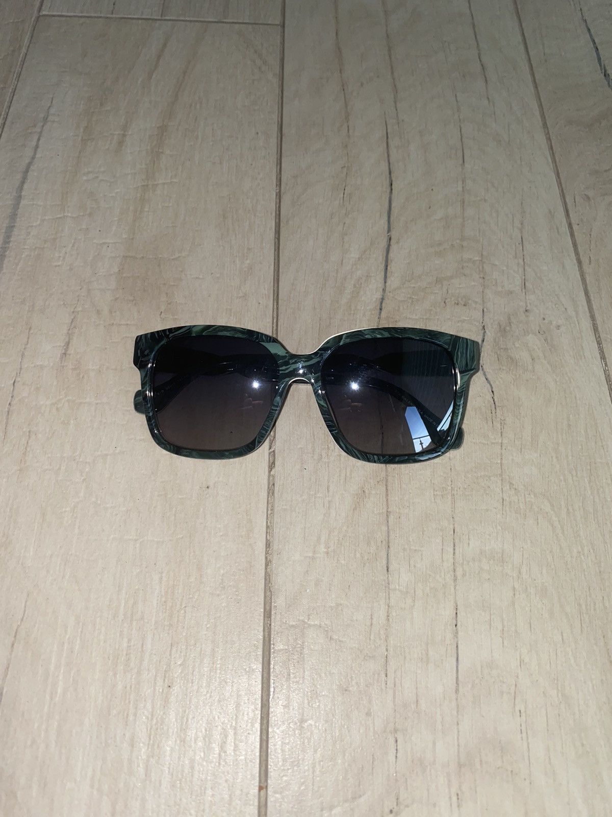 Balenciaga Balenciaga BA 53 61B Marble Geen Twisted Sunglasses Size ONE SIZE - 7 Thumbnail