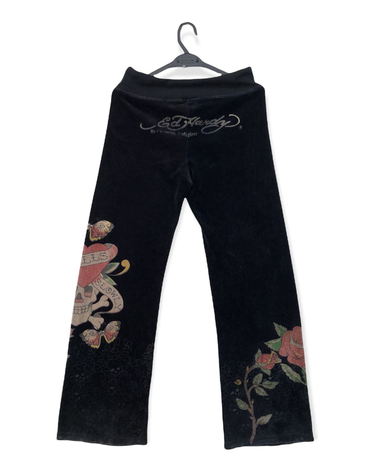 Christian Audigier RARE🔥VELVET SPLIT COLOUR SWEATPANTS Size US 31 - 2 Thumbnail