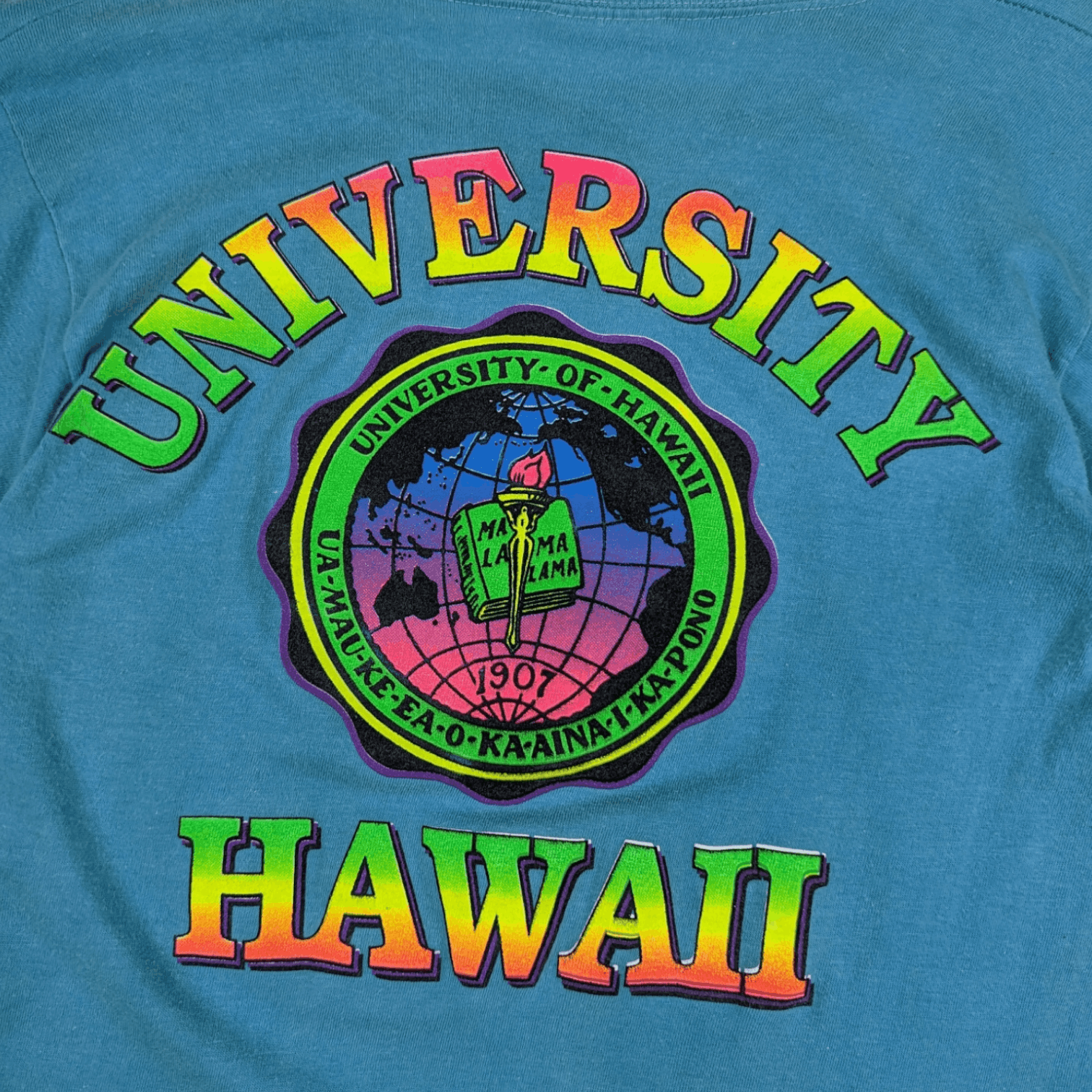 Vintage Vintage 90's UNIVERSITY Of HAWAII T-Shirt Single Stitches Size US XS / EU 42 / 0 - 7 Thumbnail