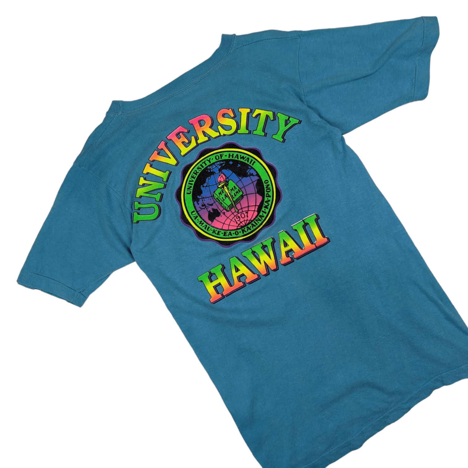 Vintage Vintage 90's UNIVERSITY Of HAWAII T-Shirt Single Stitches Size US XS / EU 42 / 0 - 6 Thumbnail