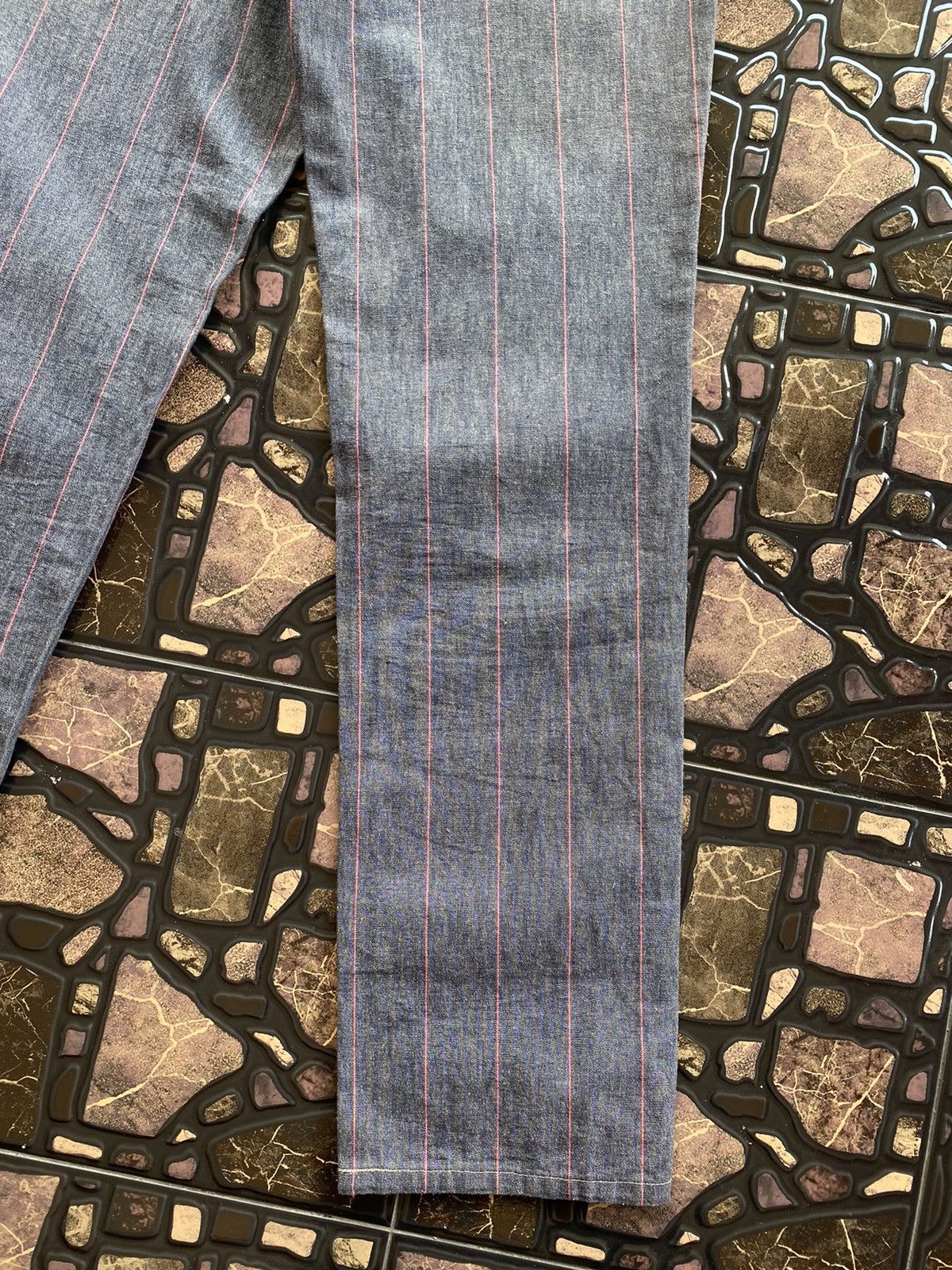 Japanese Brand 💥RARE💥 INÉD HOMME by Yohji Yamamoto Contra Red Line Denim Size US 31 - 13 Thumbnail