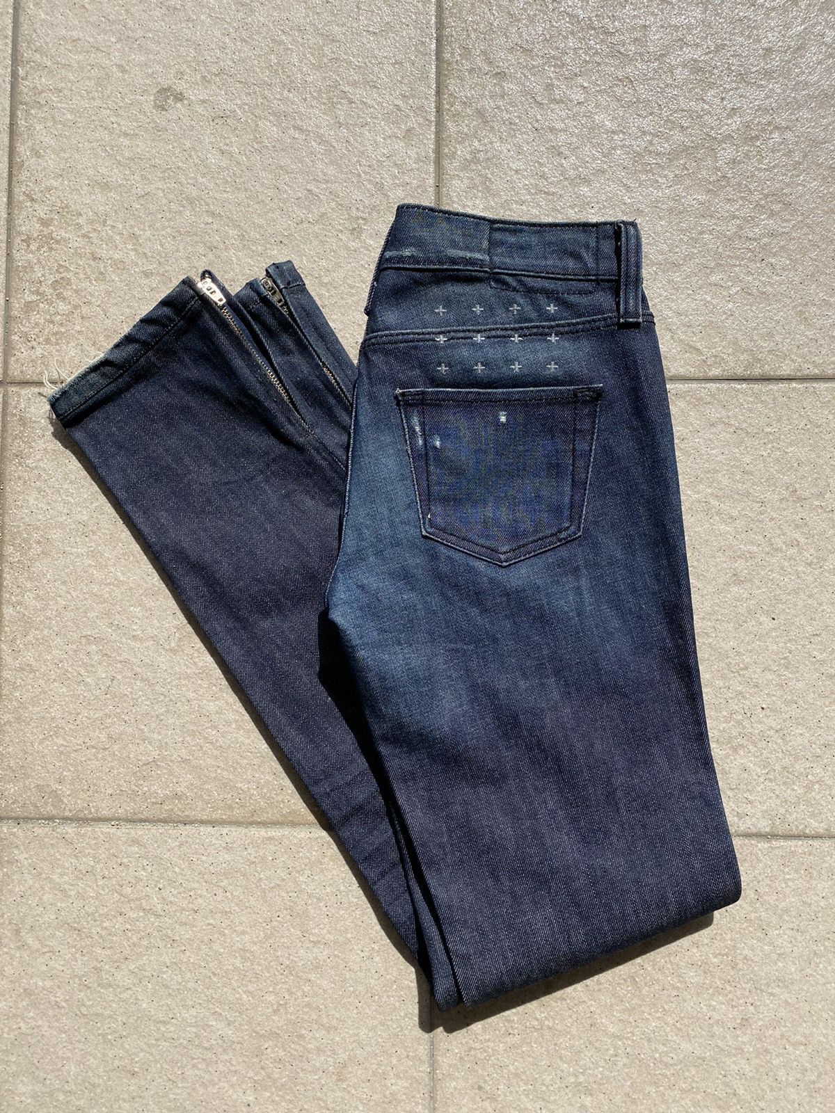 Ksubi 💥Japanese KSUBI Chitch Indigo Dyed Super Skinny Zip “Women” Size 28" / US 6 / IT 42 - 3 Thumbnail