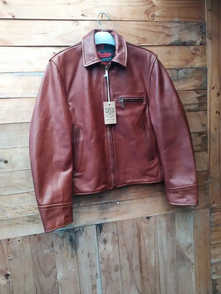 Indian Motorcycle INDIAN MOTORCYCLE HIGHWAYMAN CHERRY REDDISH LEATHER JACKET Size US S / EU 44-46 / 1 - 6 Thumbnail